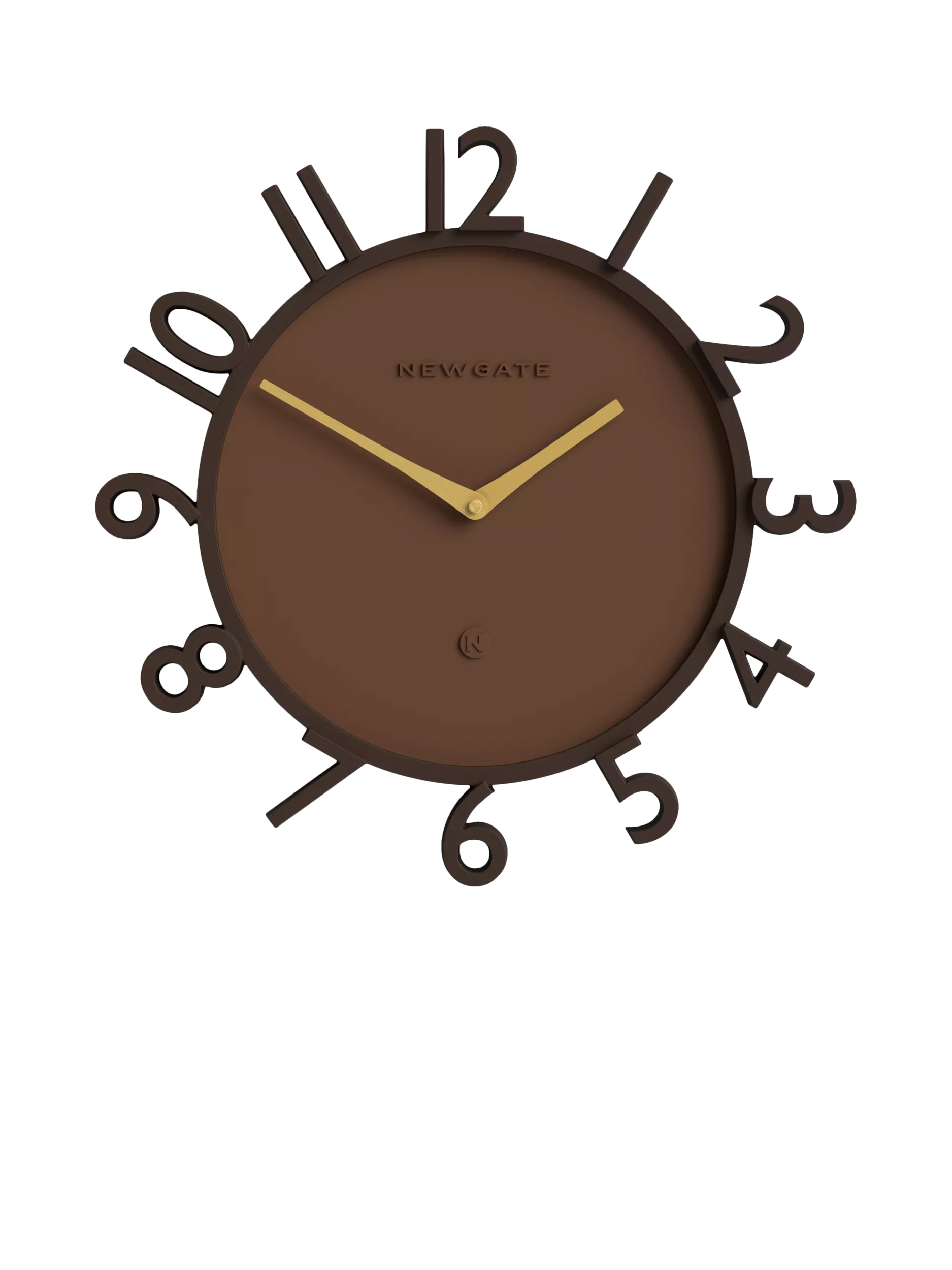 Newgate Monorail wall clock 40cm mocha brown - British product