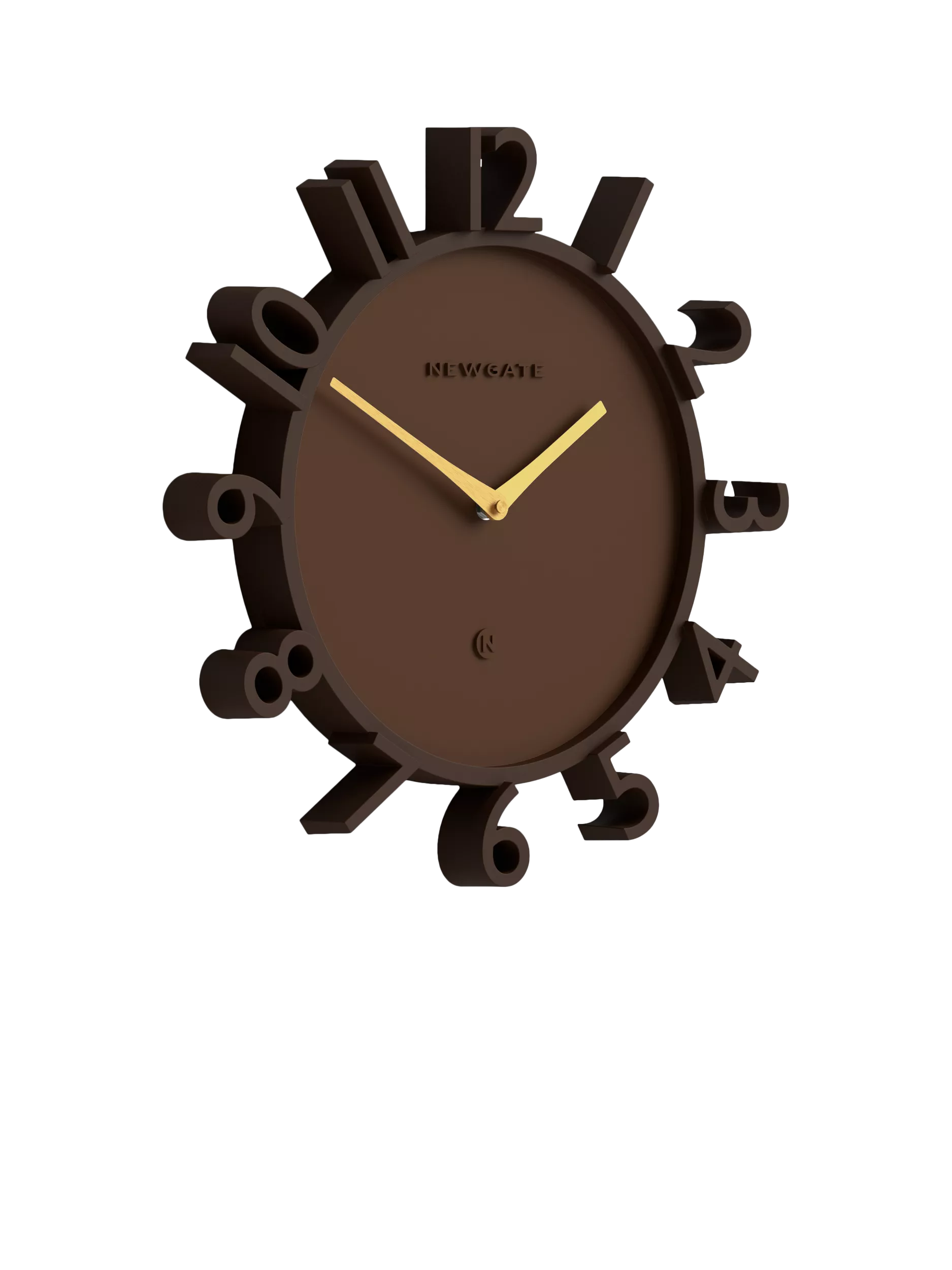 Newgate Monorail wall clock 40cm mocha brown - British product