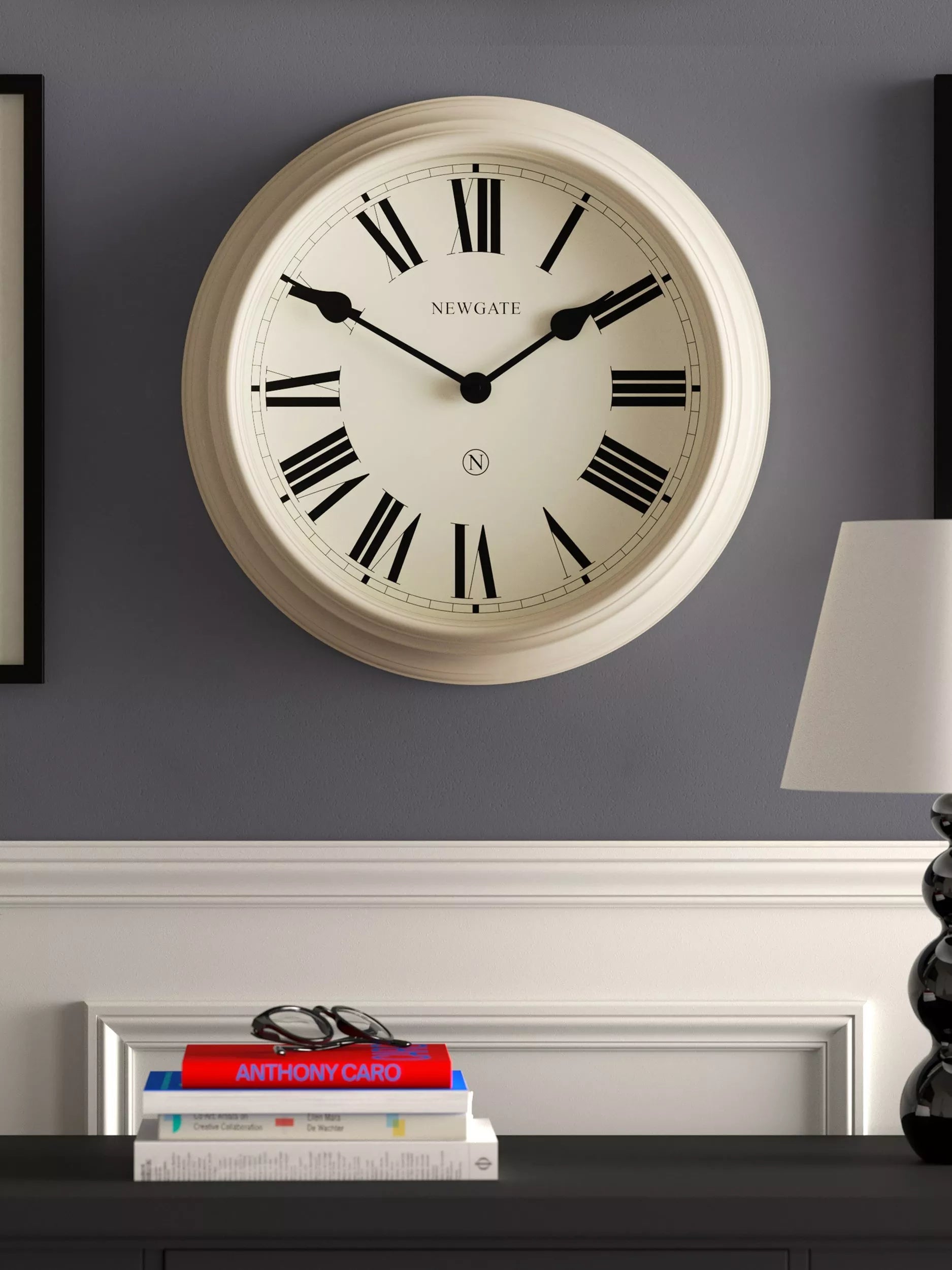 Newgate Clocks Notting Hill wall clock cream 44.5cm, imported from the UK