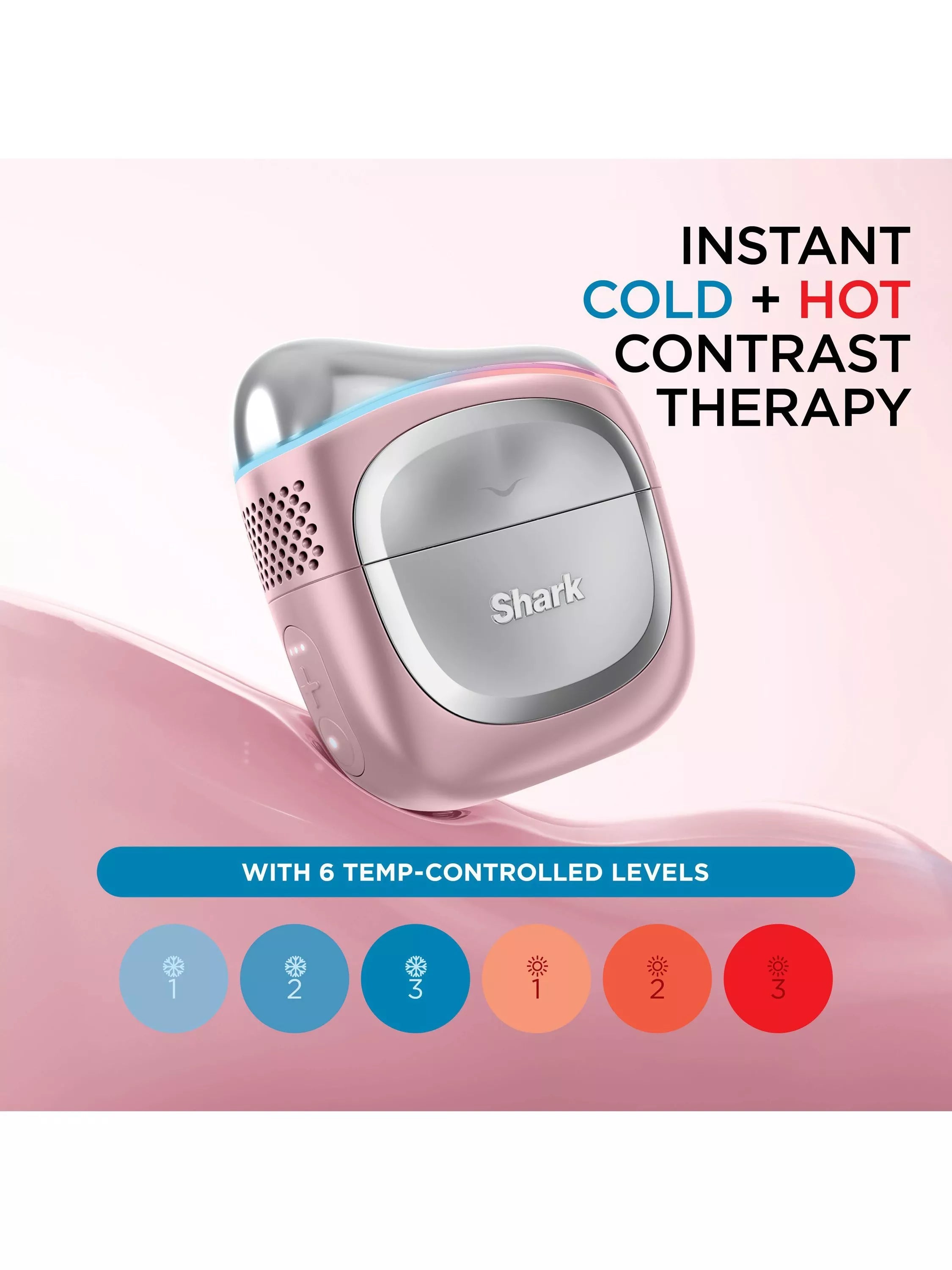Shark DePuffi contrast therapy sculpting tool peony pink - British product