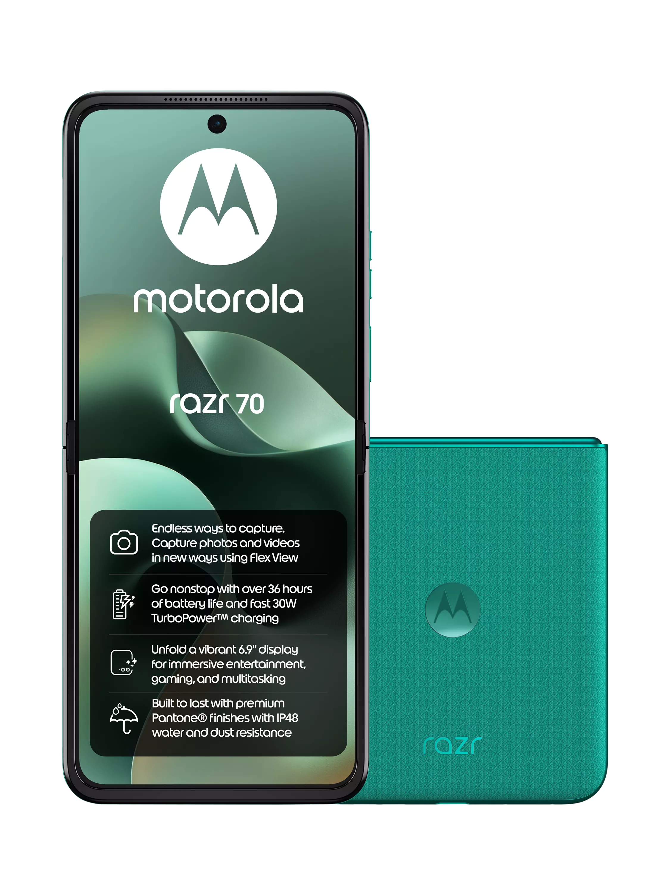 Motorola Razr 70 foldable smartphone 256GB Sporting Green - British product