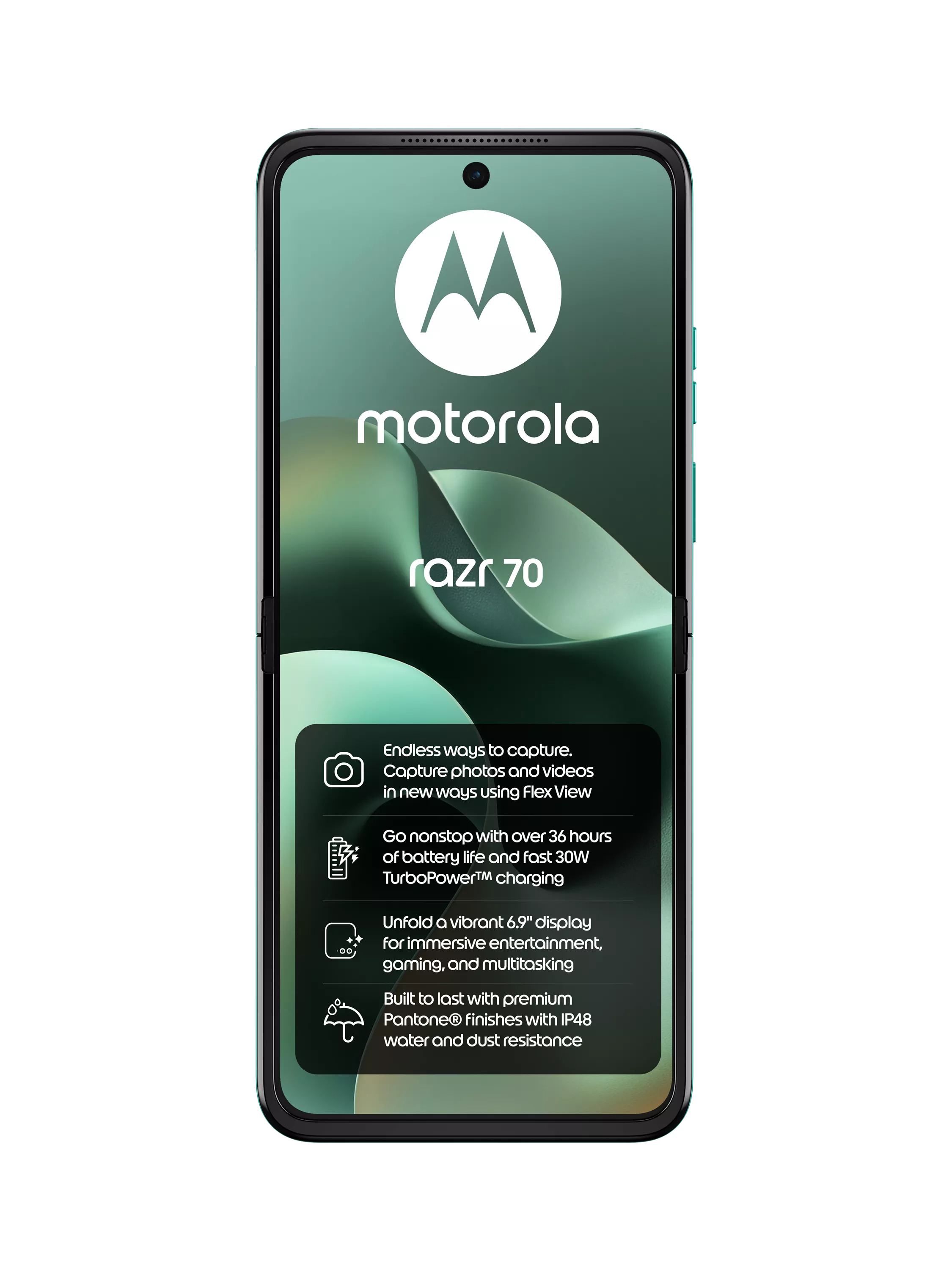 Motorola Razr 70 foldable smartphone 256GB Sporting Green - British product