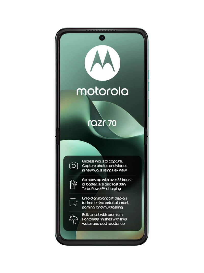 Motorola Razr 70 foldable smartphone 256GB Sporting Green - British product