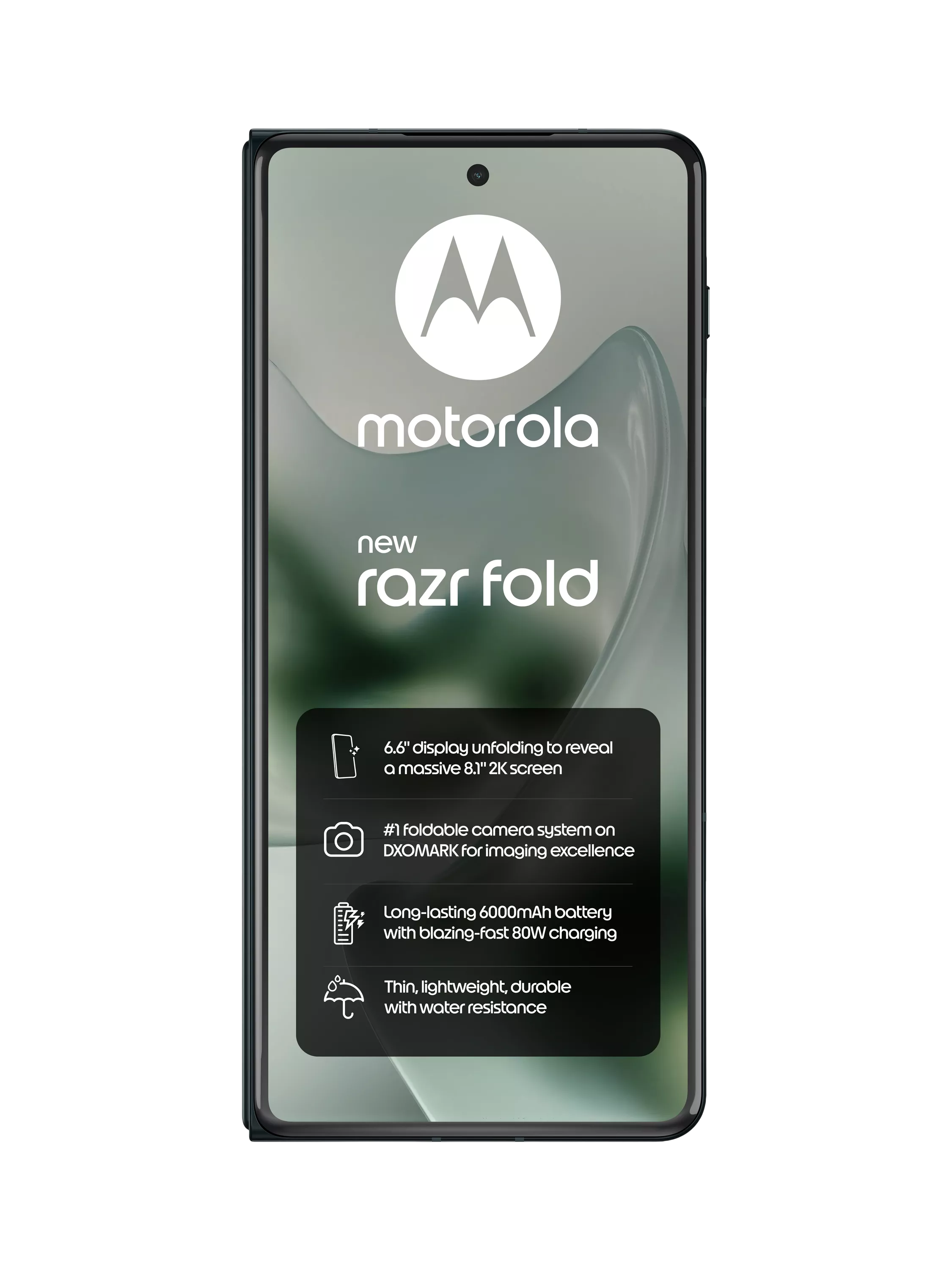 Motorola Razr Fold foldable smartphone in Blackend Blue - British product
