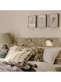 OKA Carthew embroidered cushion 51x51cm linen, UK version