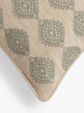 OKA Carthew embroidered cushion 51x51cm linen, UK version