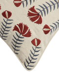 OKA Highweald embroidered cushion warm red 51x51cm imported from the UK