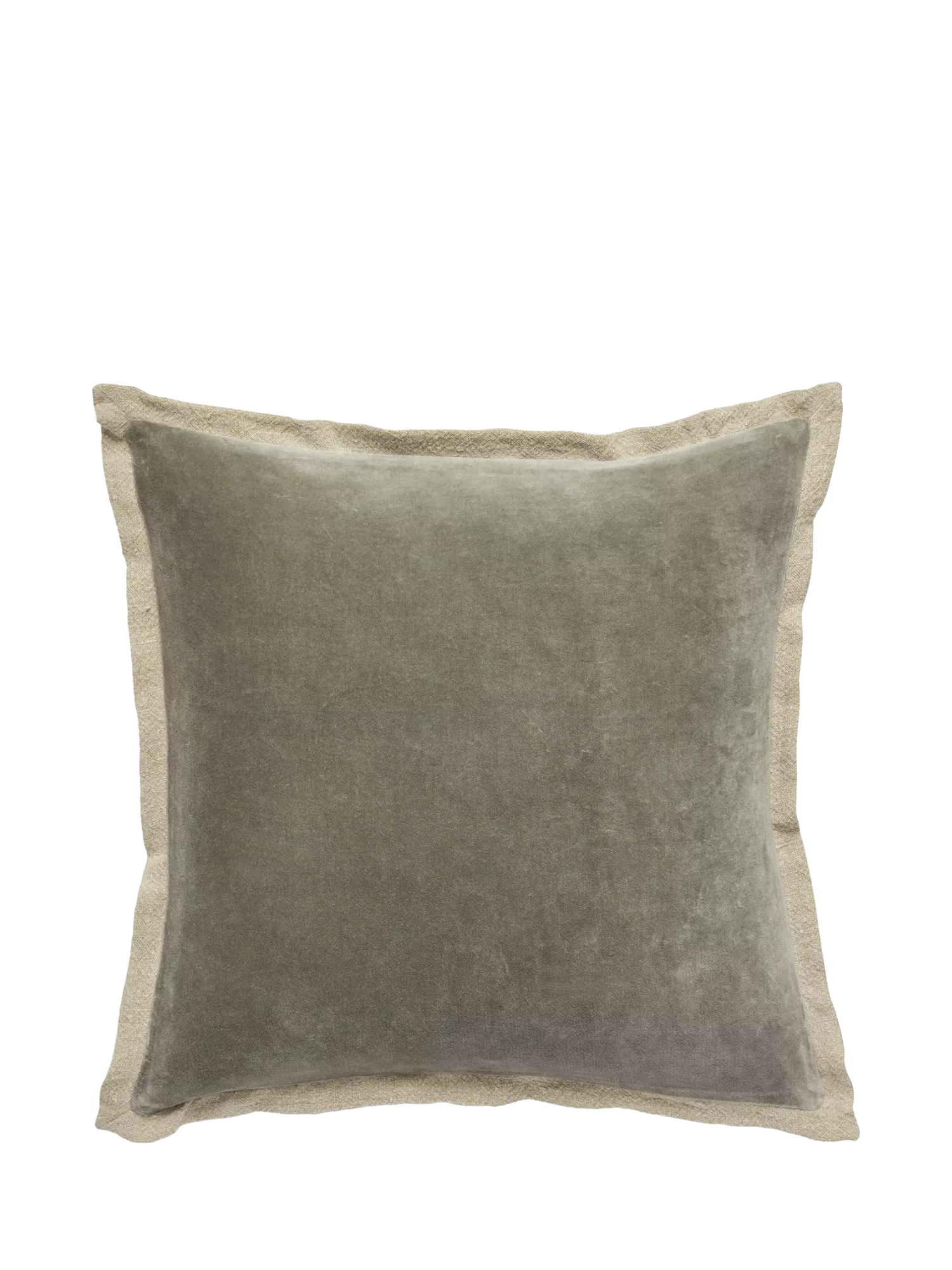 OKA Isla cushion velvet and linen 51x51cm (British brand)
