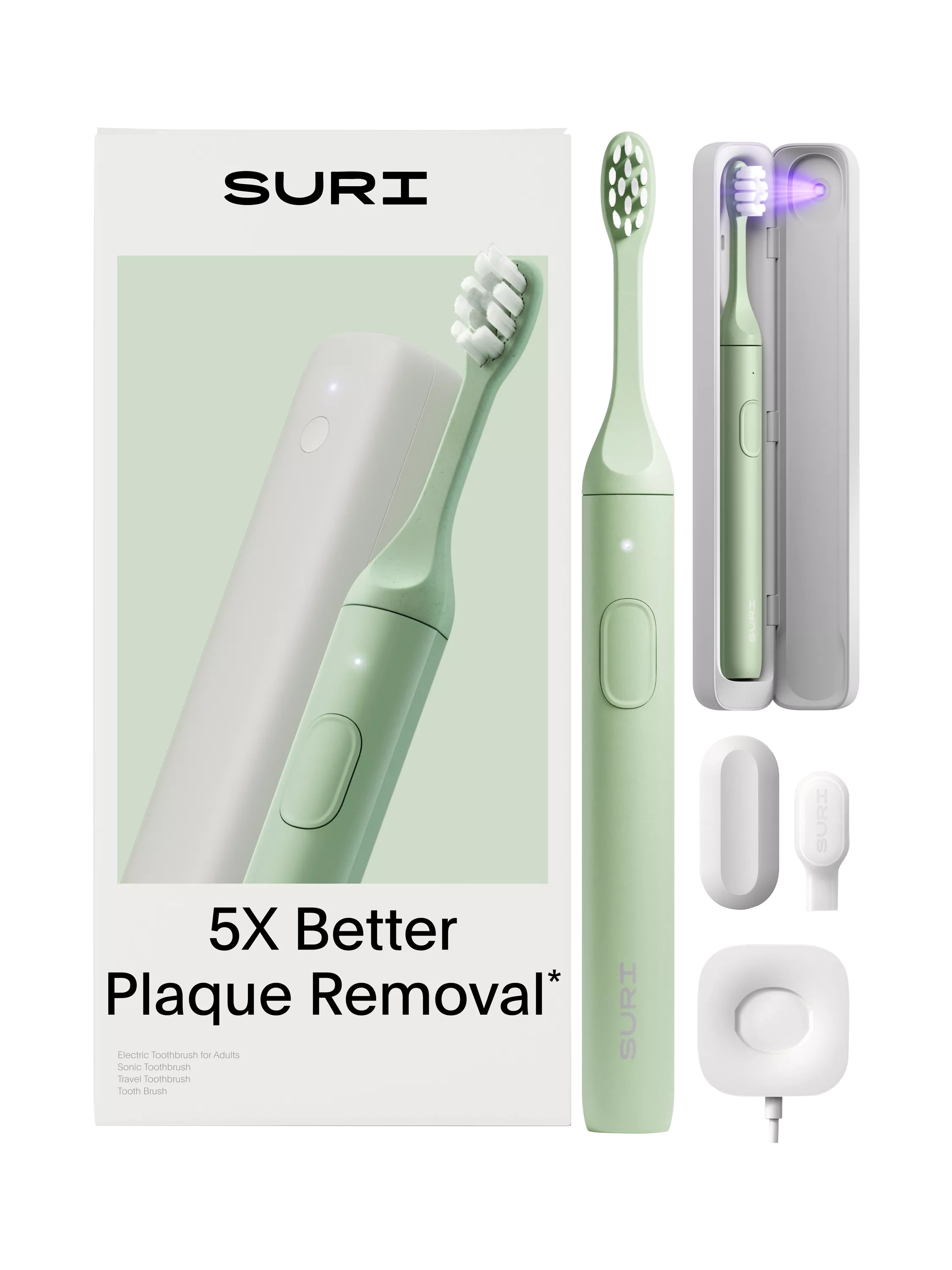 SURI 2.0 electric toothbrush with plant-based head - British brand