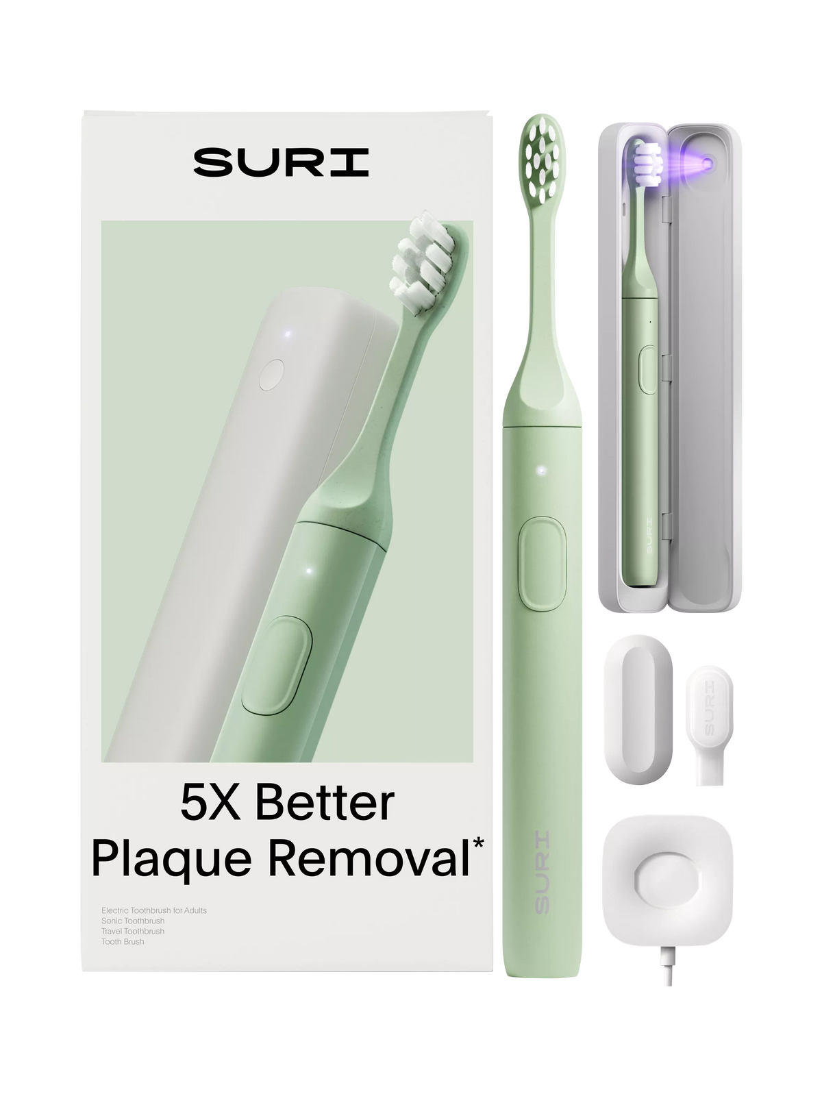 SURI 2.0 electric toothbrush with plant-based head - British brand