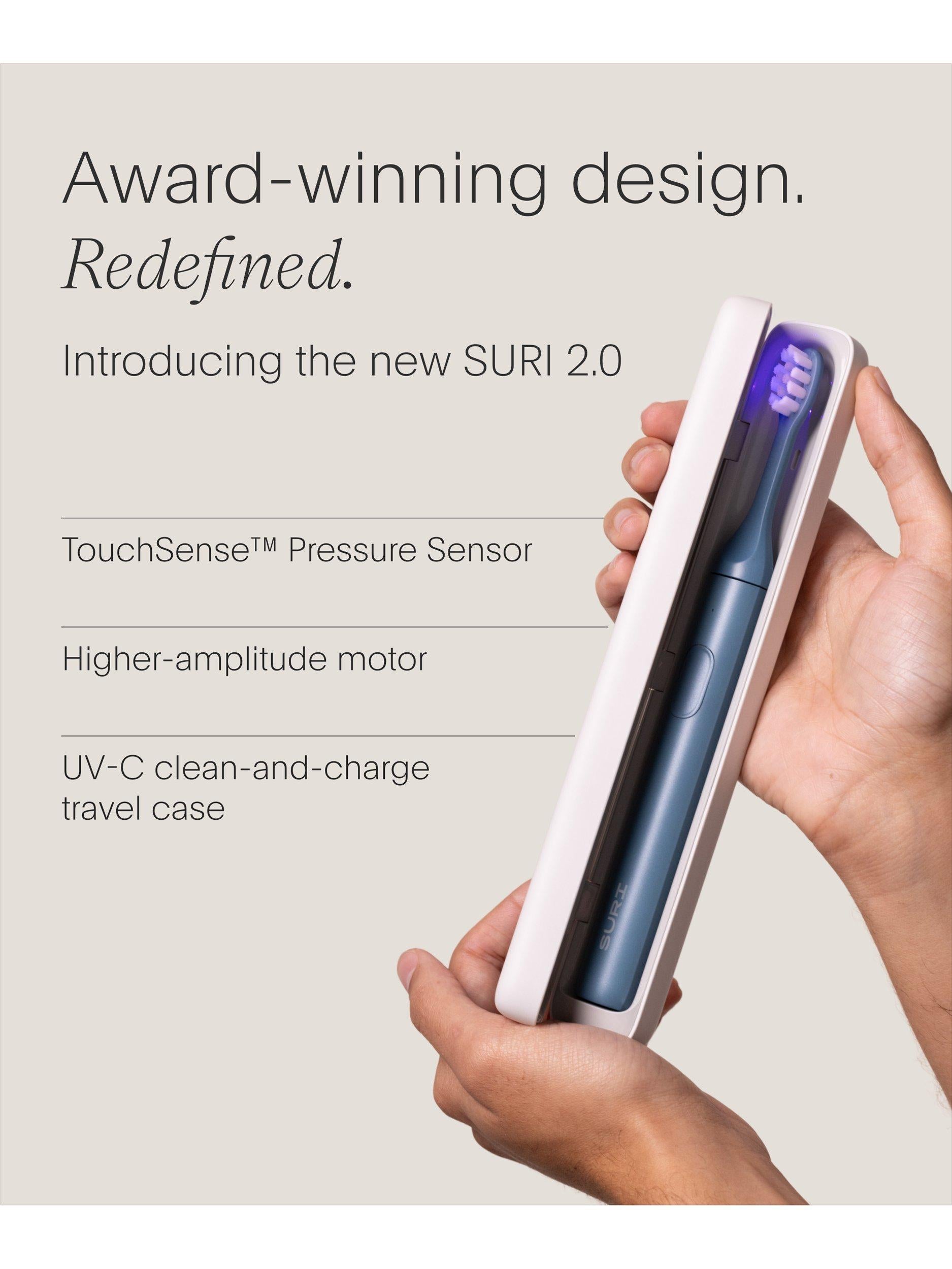 SURI 2.0 electric toothbrush with plant-based head - British brand