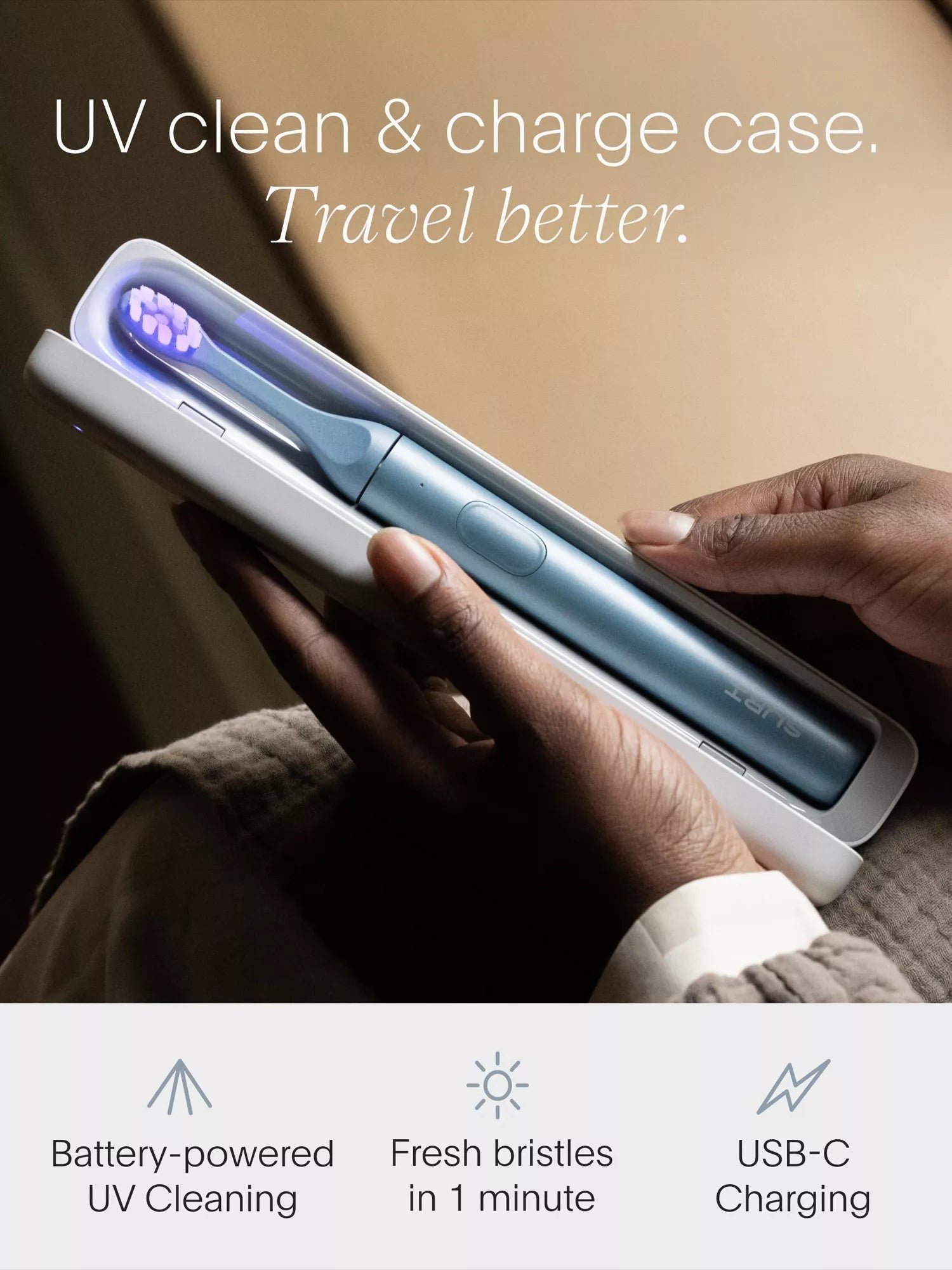 SURI 2.0 electric toothbrush with plant-based head - British brand