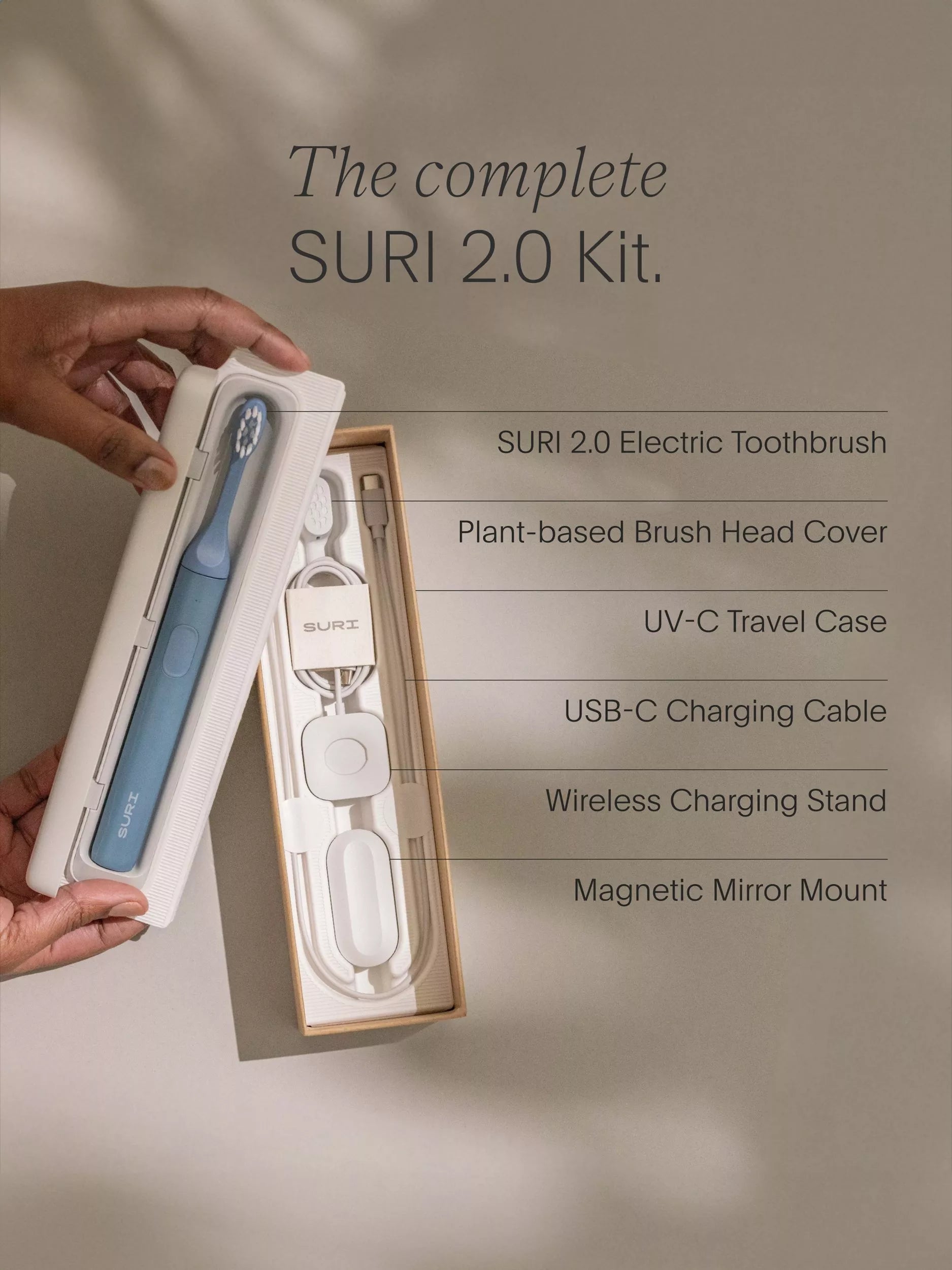 SURI 2.0 electric toothbrush with plant-based head - British brand