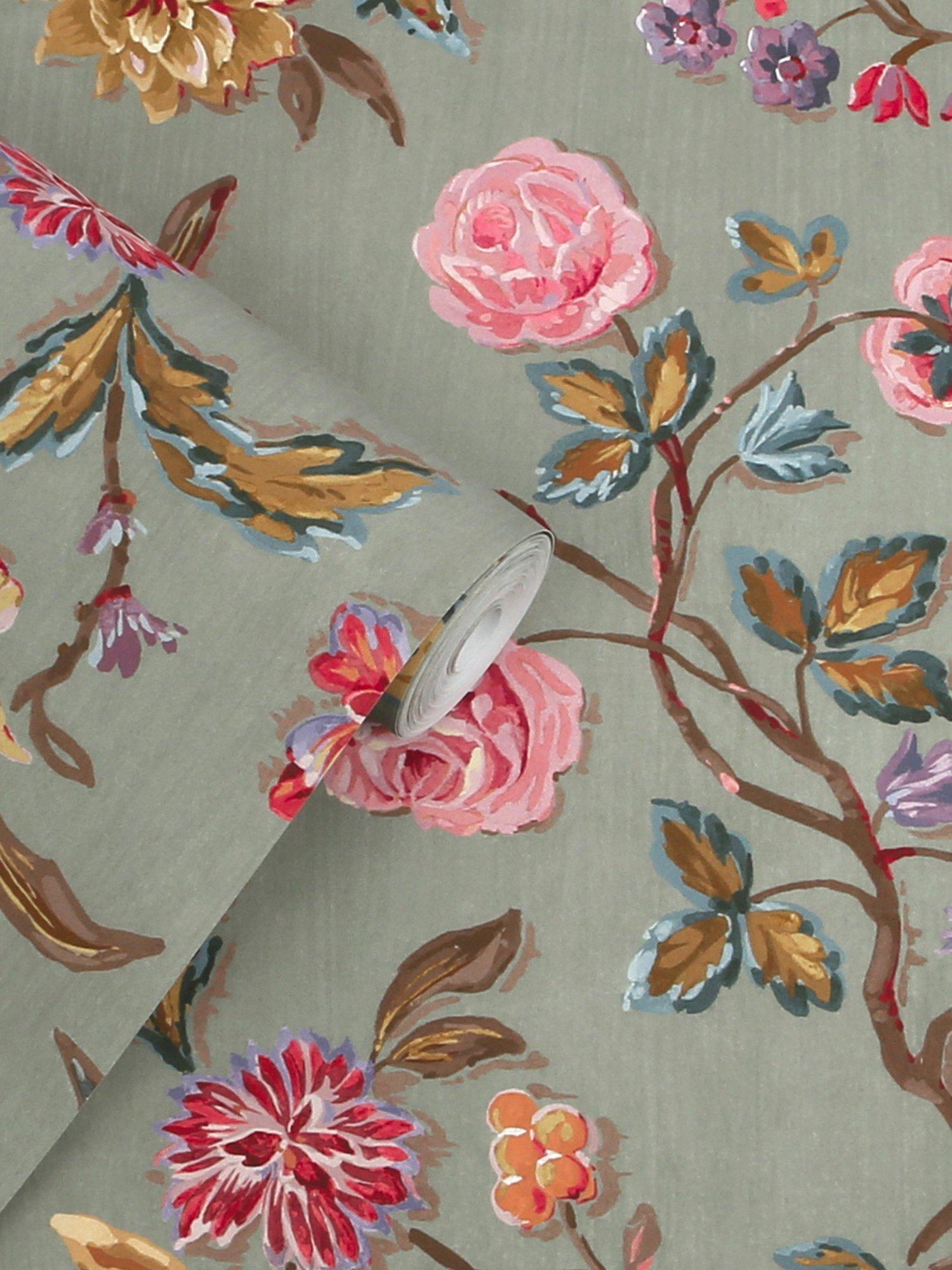 Laura Ashley Lingmell Trail wallpaper antique green (British brand)