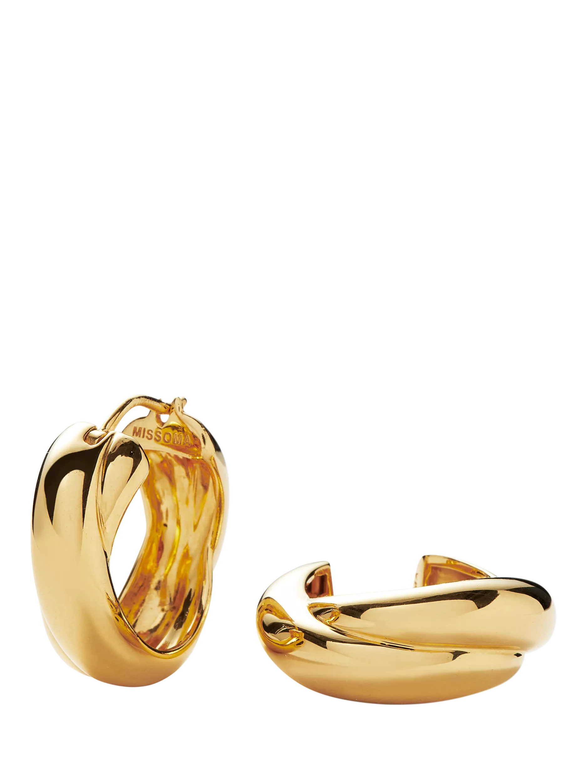 Missoma chunky cross over hoop earrings - British product