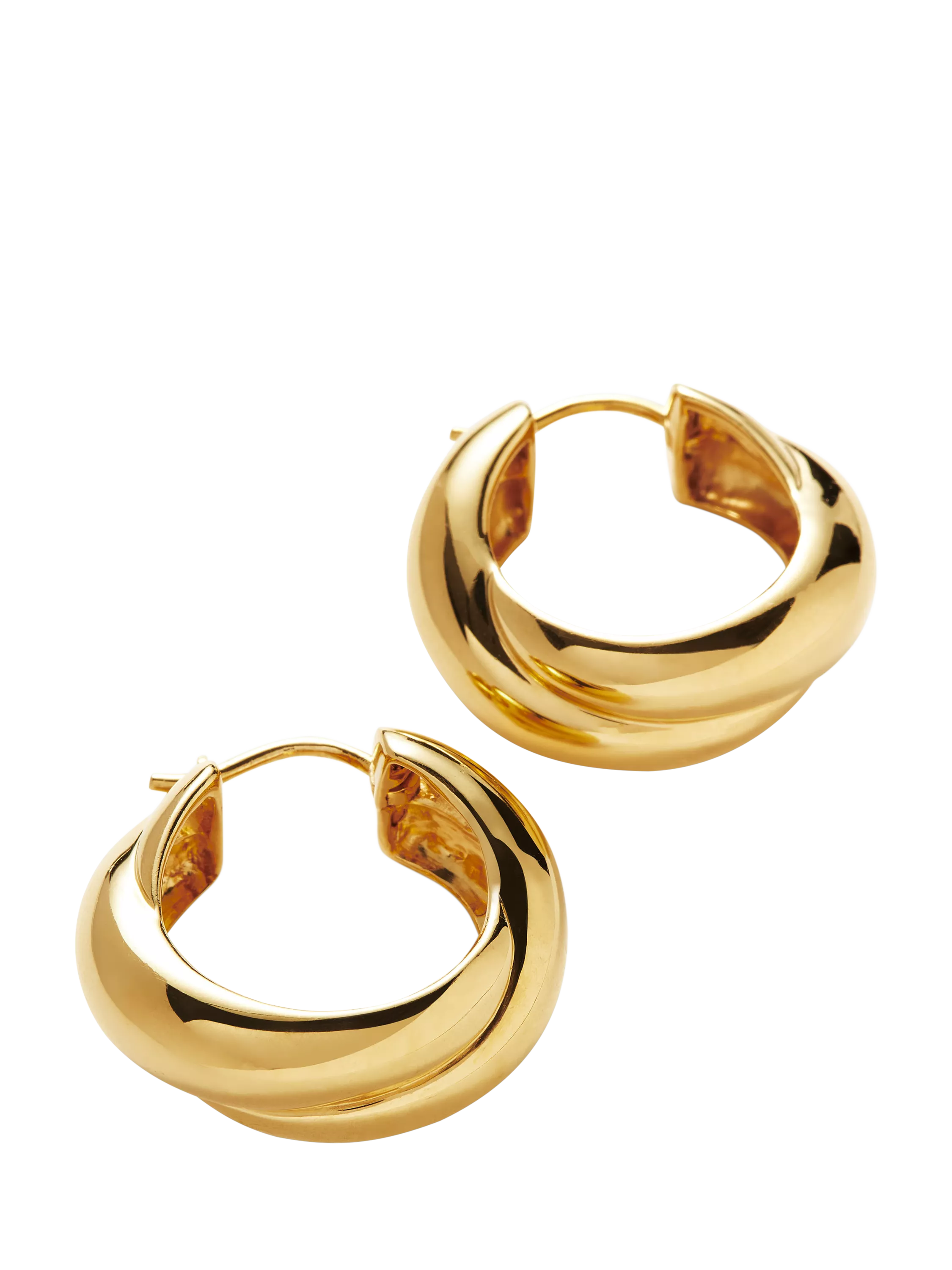 Missoma chunky cross over hoop earrings - British product