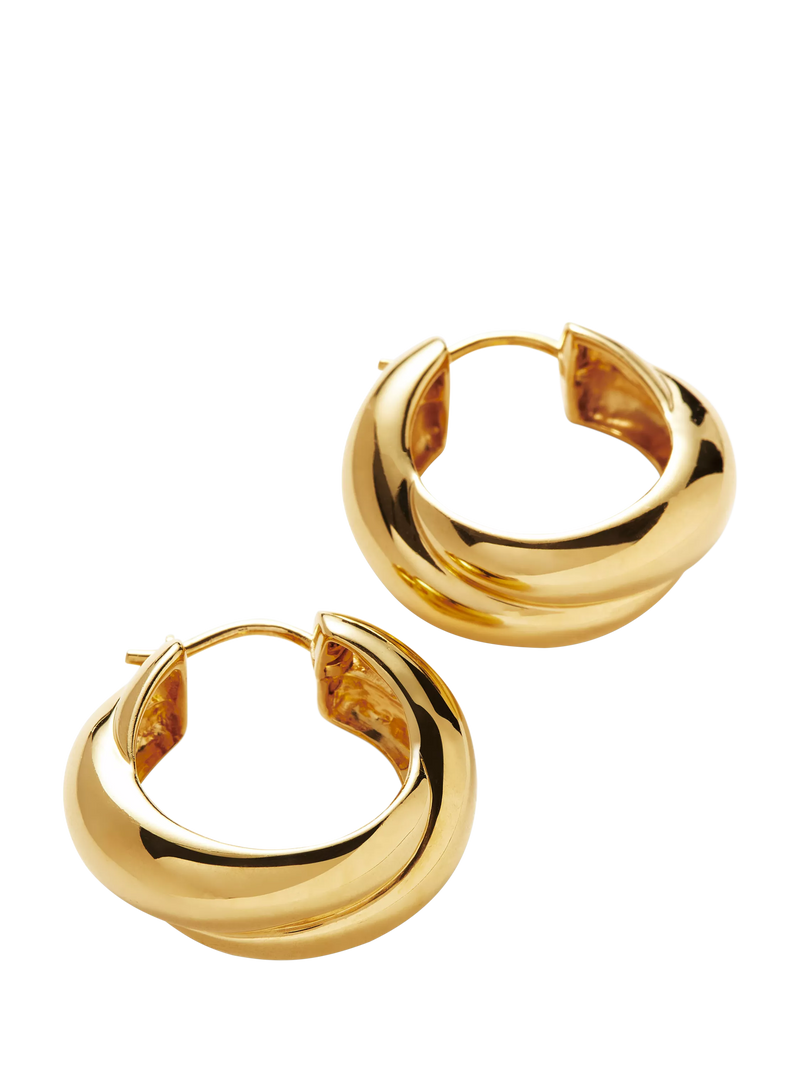 Missoma chunky cross over hoop earrings - British product