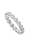 Missoma Beaded Cubic Zirconia Eternity Ring, Silver