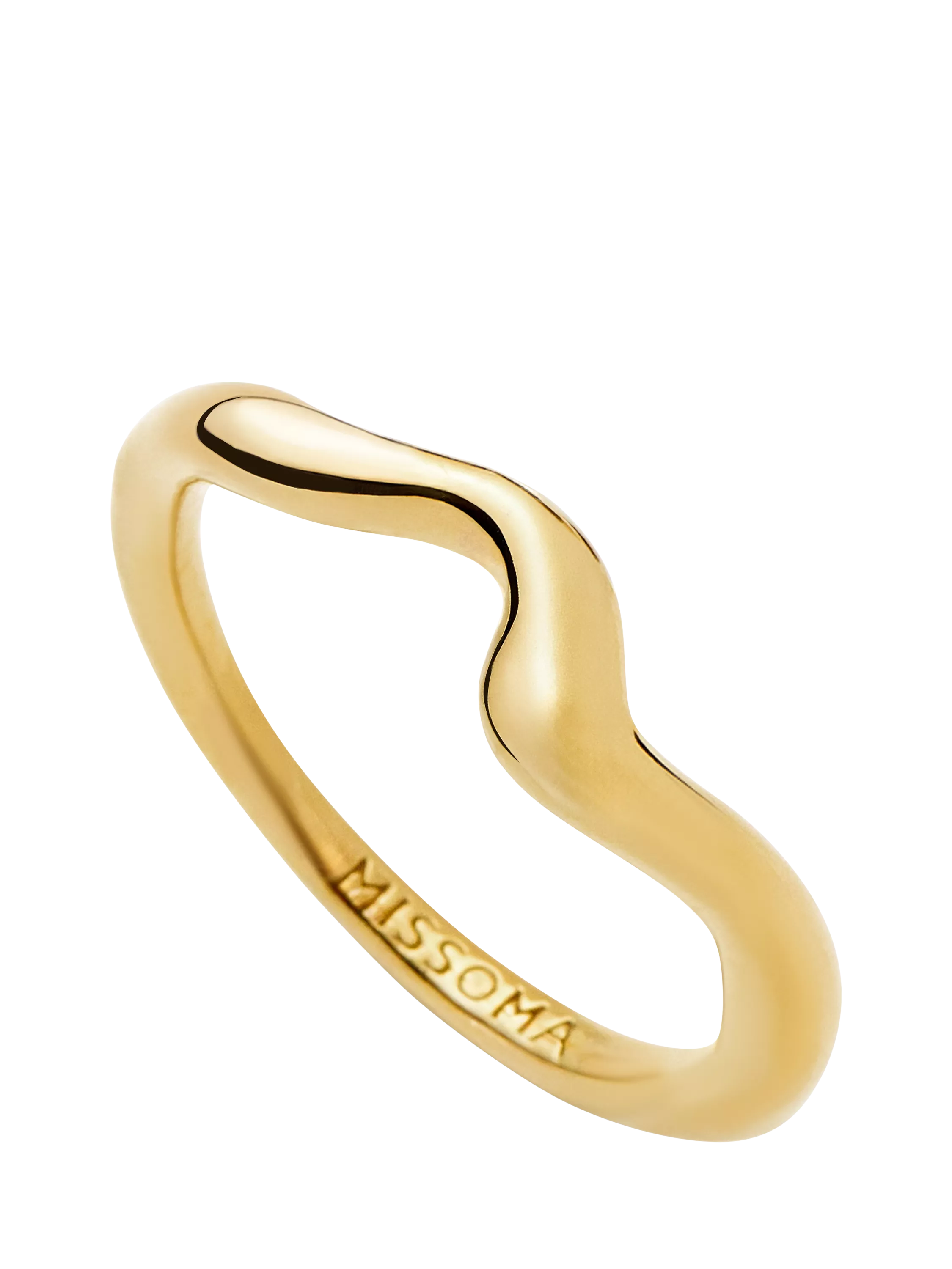 Missoma Molten Wave Gold Plated Vermeil Stacking Ring