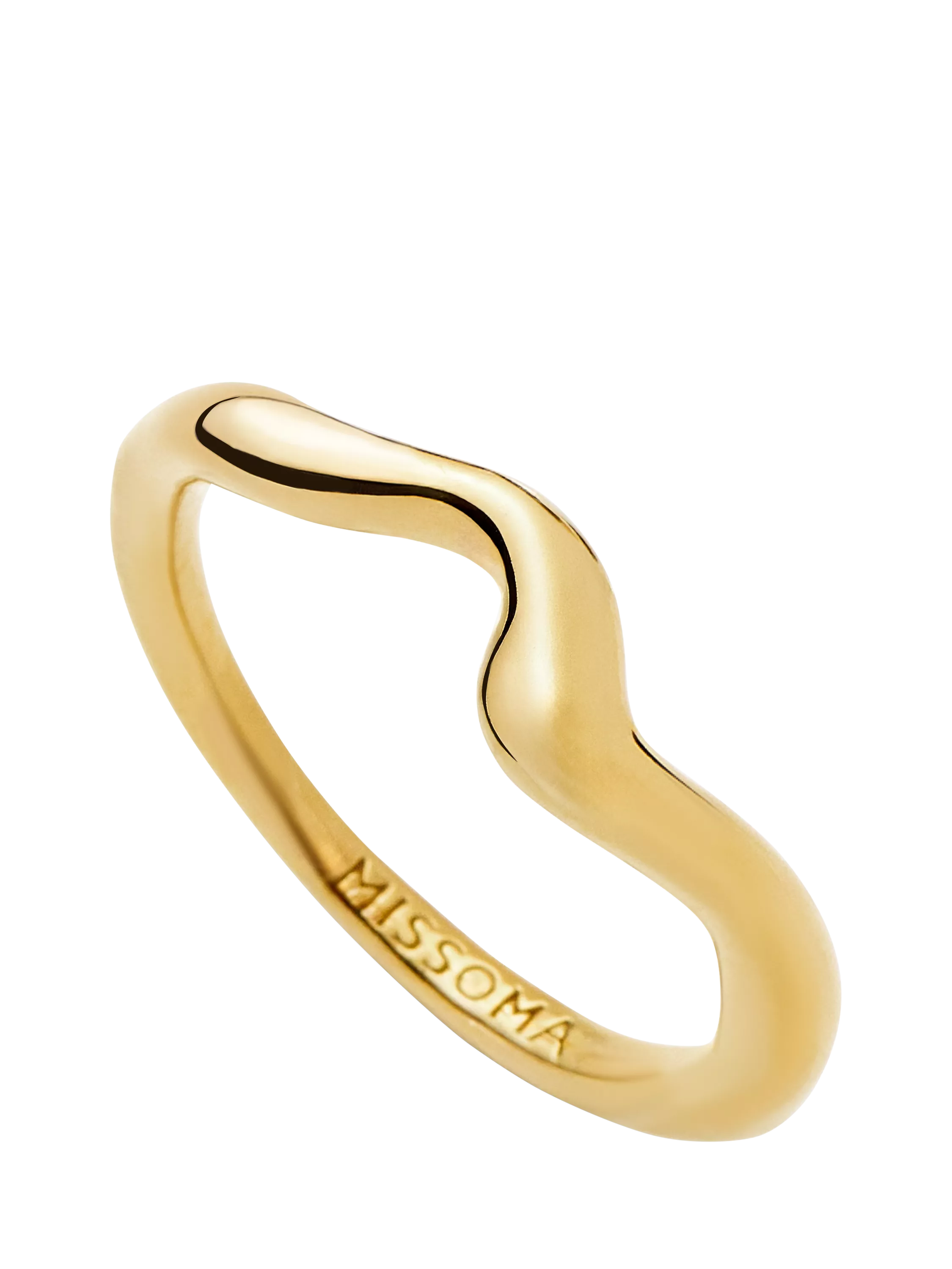 Missoma Molten Wave Gold Plated Vermeil Stacking Ring