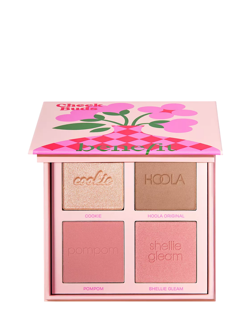Benefit Cheek Buds palette with bronzer highlighter and blushes (British brand)