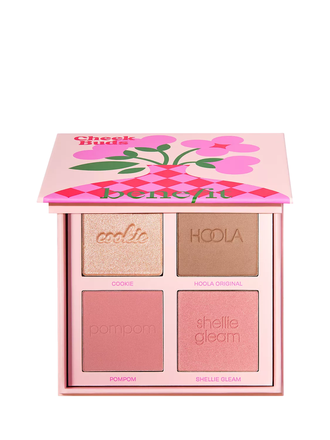 Benefit Cheek Buds palette with bronzer highlighter and blushes (British brand)