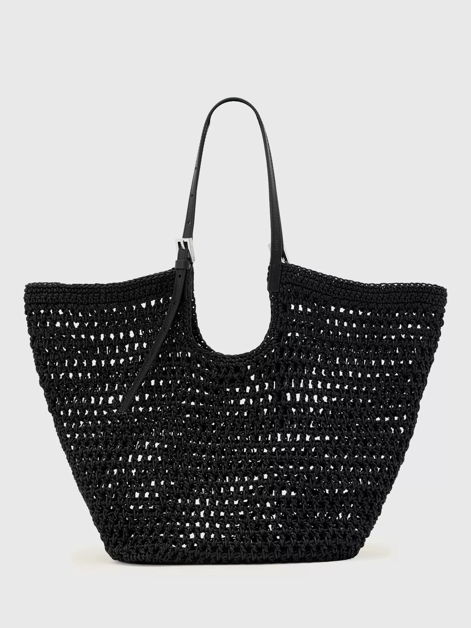 AllSaints Ara cotton knitted tote bag, imported from the UK