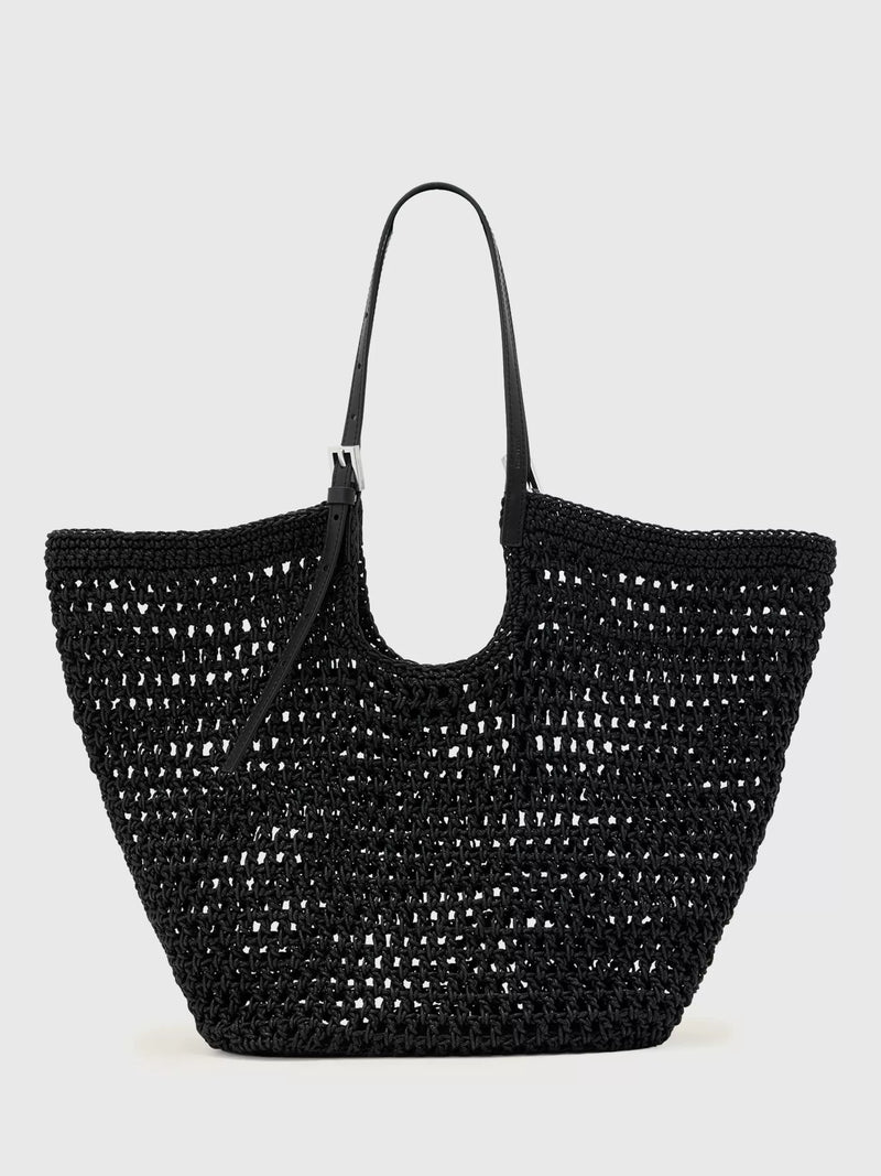 AllSaints Ara cotton knitted tote bag, imported from the UK