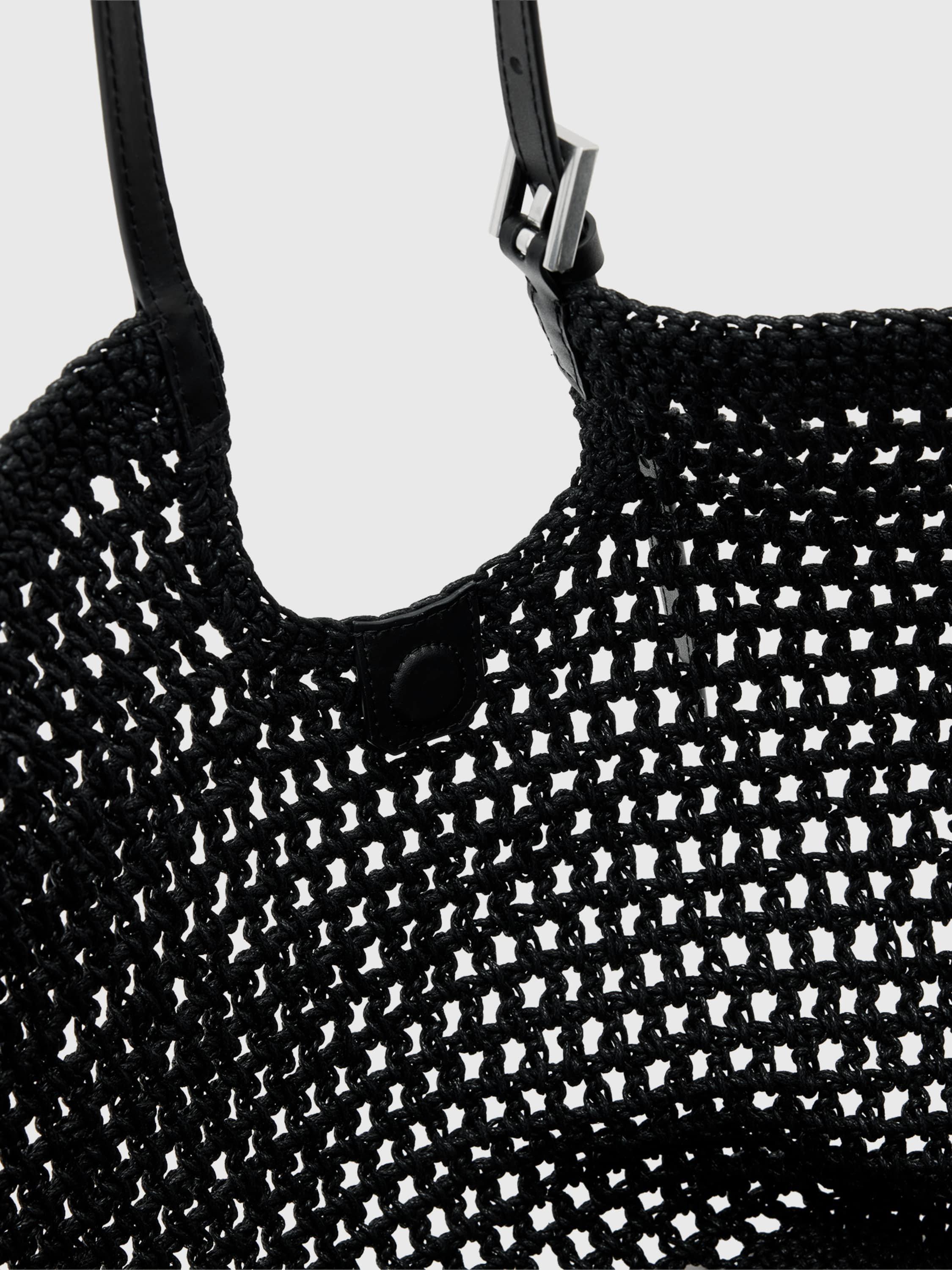 AllSaints Ara cotton knitted tote bag, imported from the UK