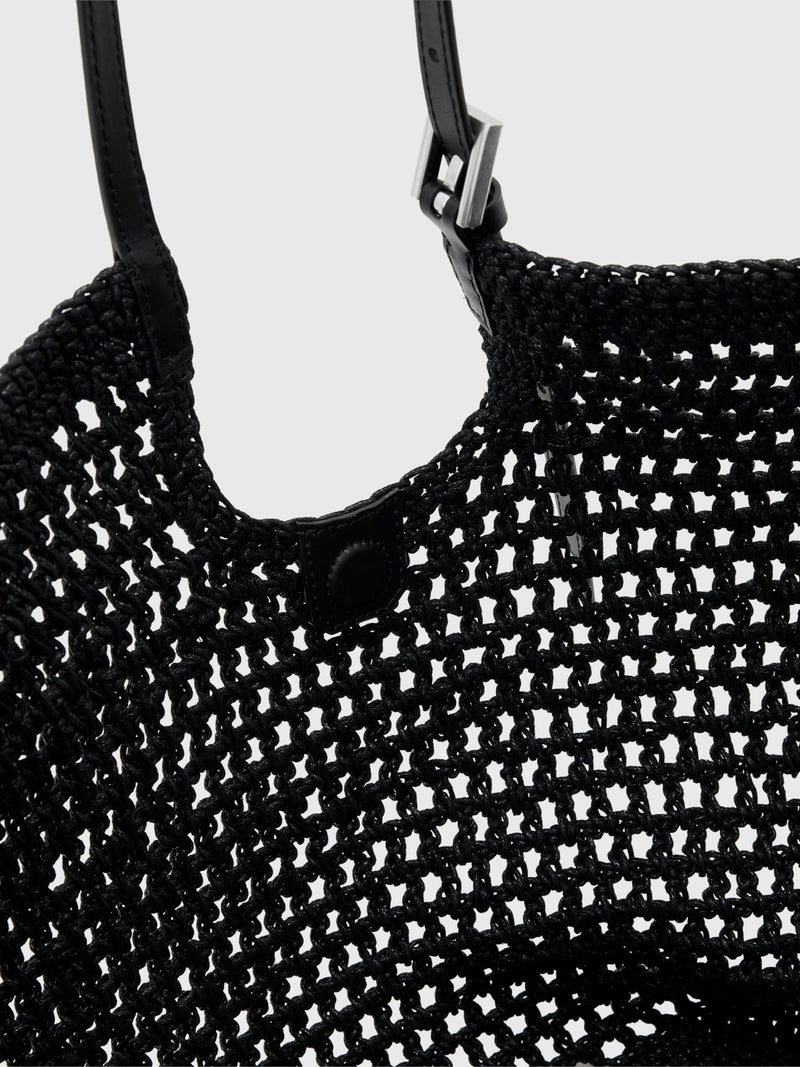 AllSaints Ara cotton knitted tote bag, imported from the UK