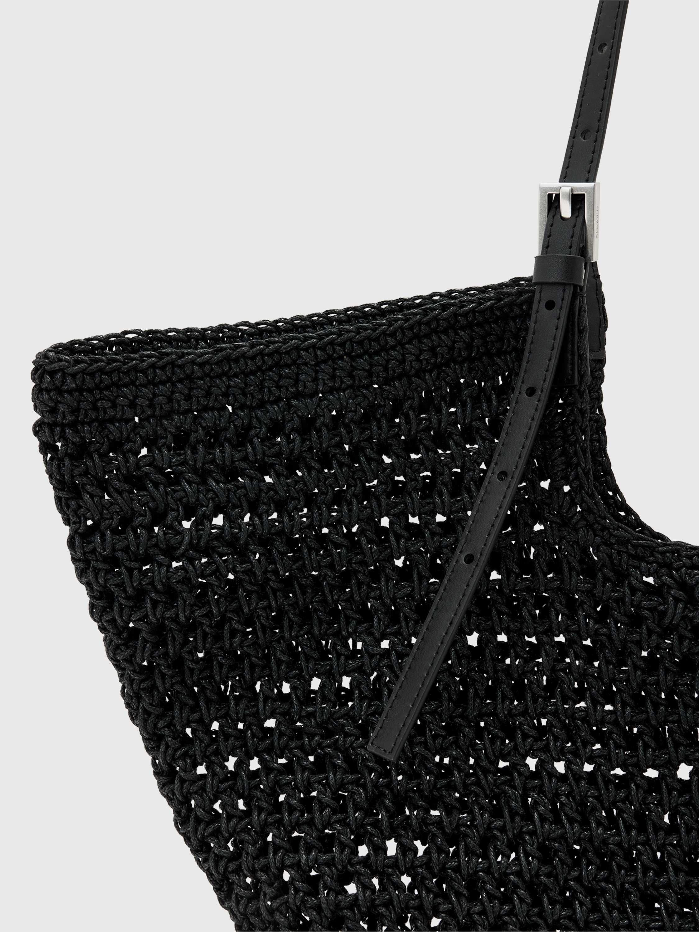 AllSaints Ara cotton knitted tote bag, imported from the UK
