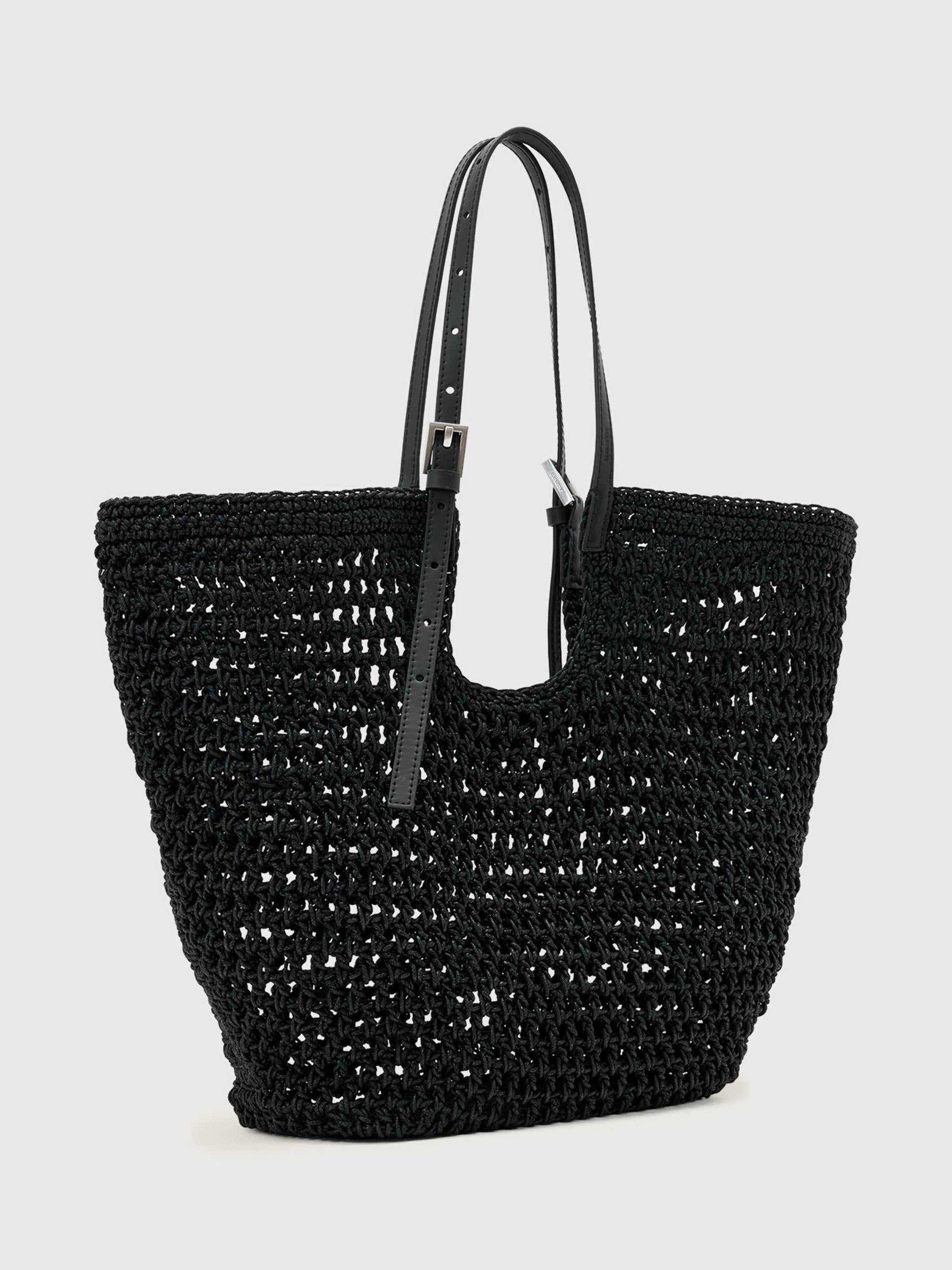 AllSaints Ara cotton knitted tote bag, imported from the UK