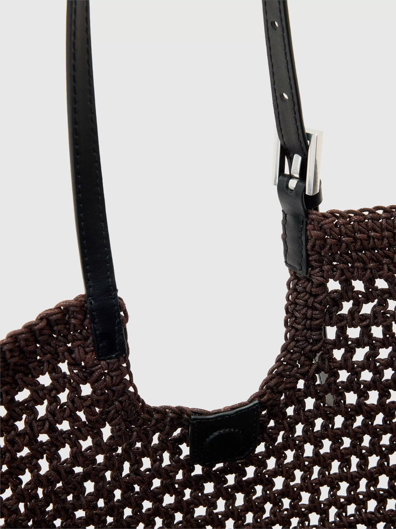 AllSaints Ara cotton knitted tote bag, imported from the UK