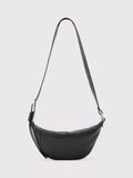 AllSaints Luna crossbody bag in black and silver (British brand)