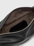 AllSaints Luna crossbody bag in black and silver (British brand)