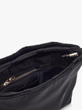 Moda in Pelle satin drawstring clutch bag black, UK version