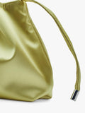Moda in Pelle satin clutch bag black lime green (British brand)