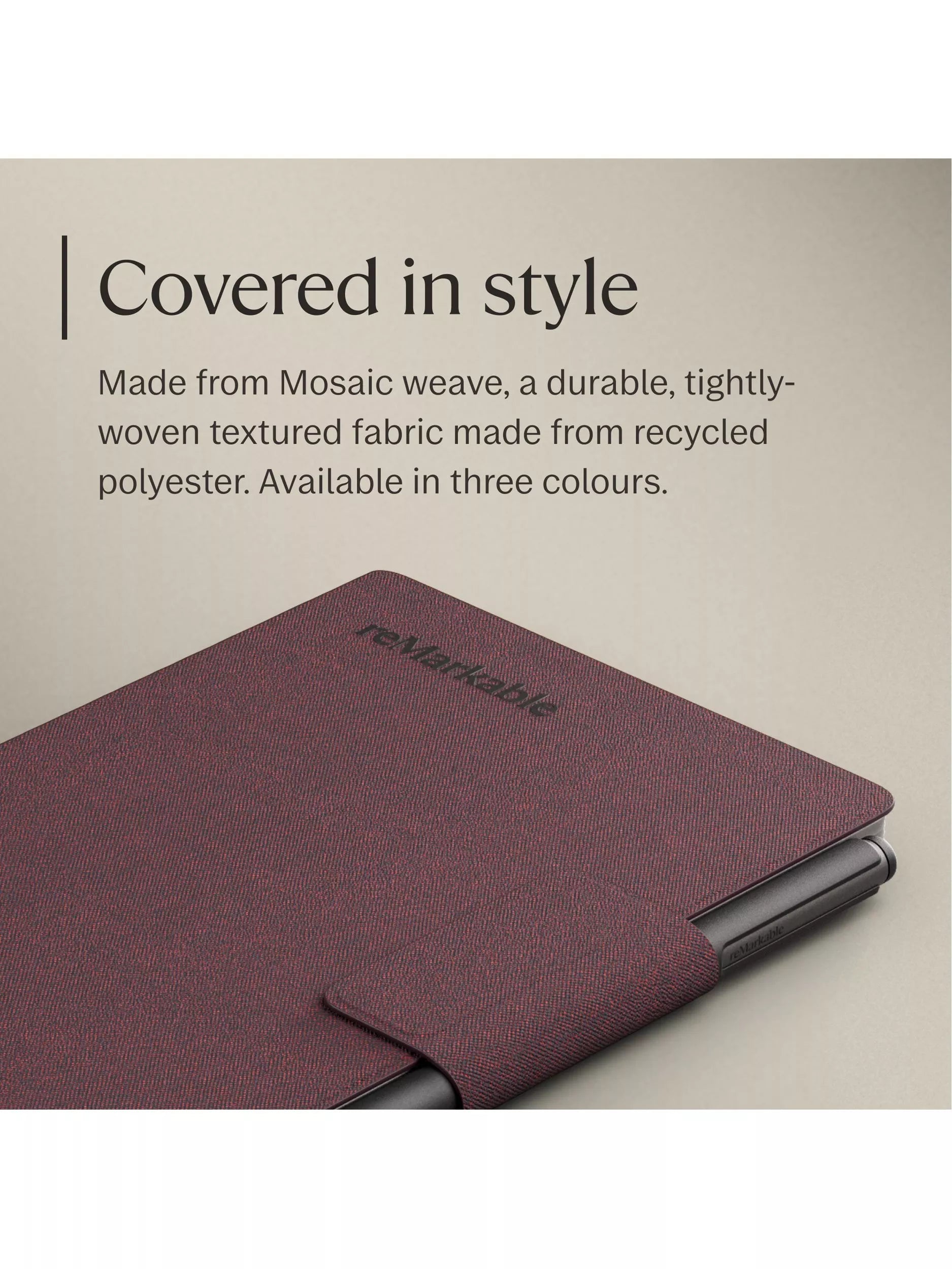 reMarkable Book Folio Burgundy for Paper Pro Move, imported from the UK