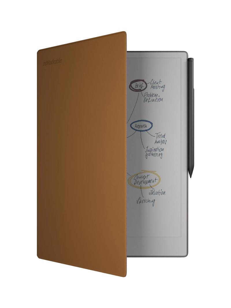 reMarkable leather book folio case brown for Paper Pro, UK version