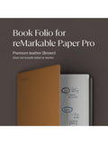reMarkable leather book folio case brown for Paper Pro, UK version