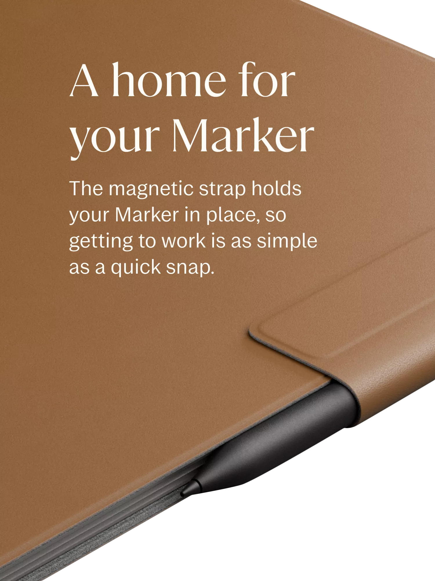 reMarkable leather book folio case brown for Paper Pro, UK version
