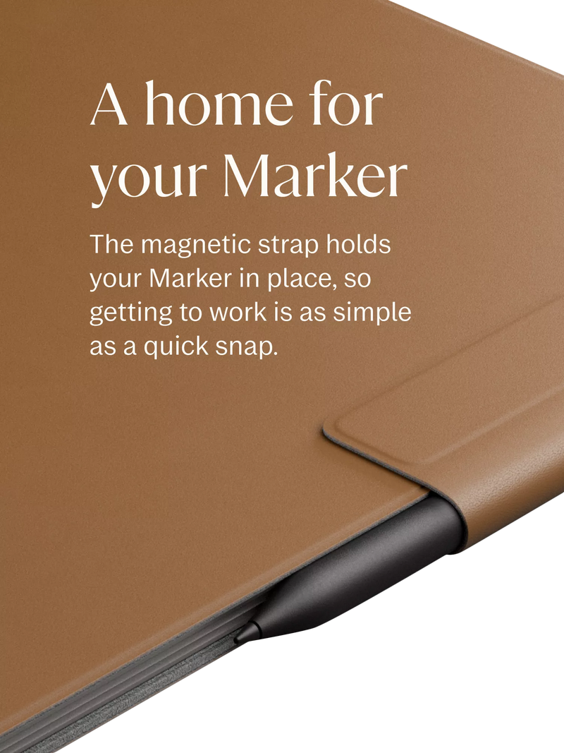 reMarkable leather book folio case brown for Paper Pro, UK version