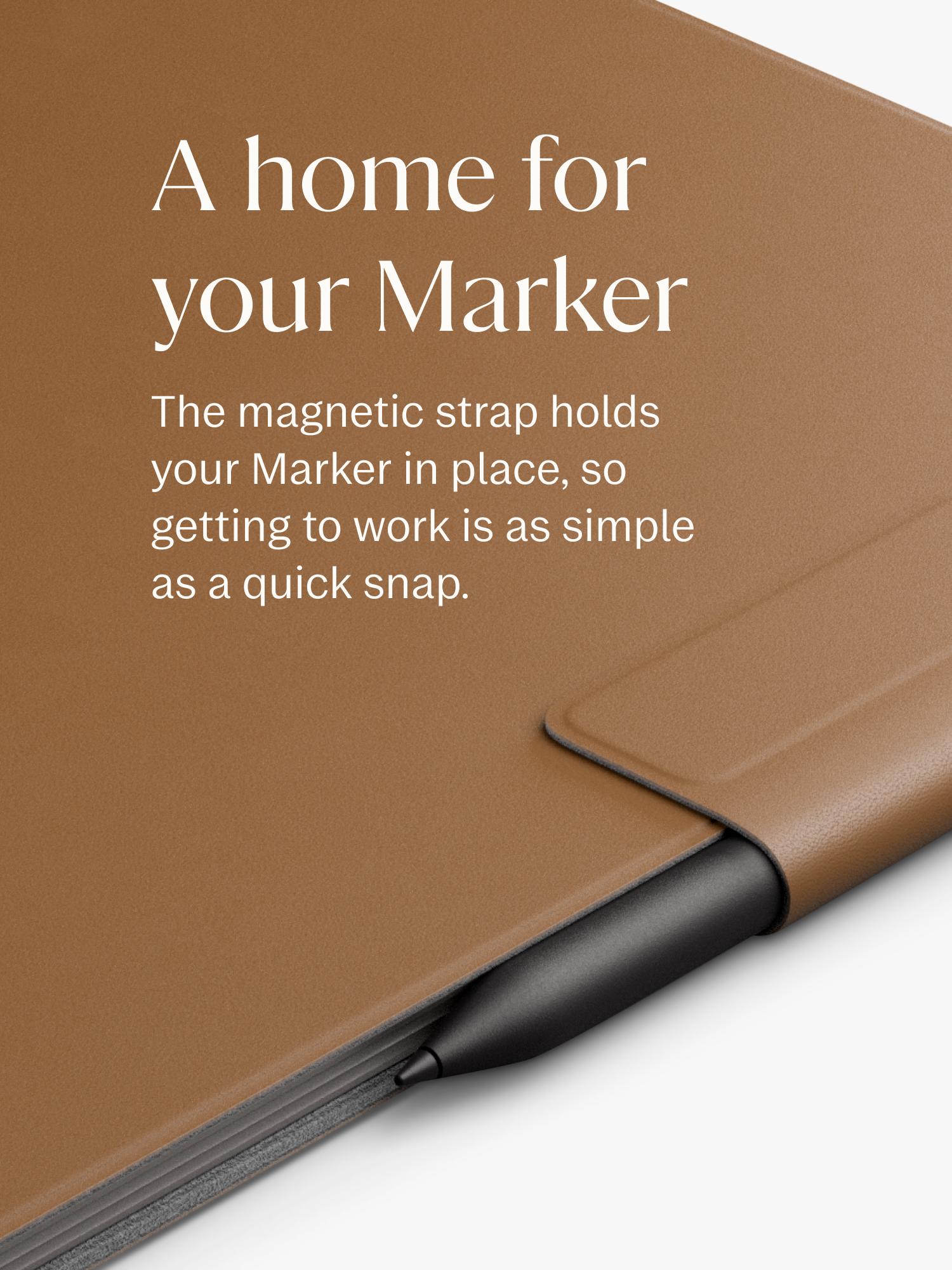 reMarkable leather book folio case brown for Paper Pro, UK version