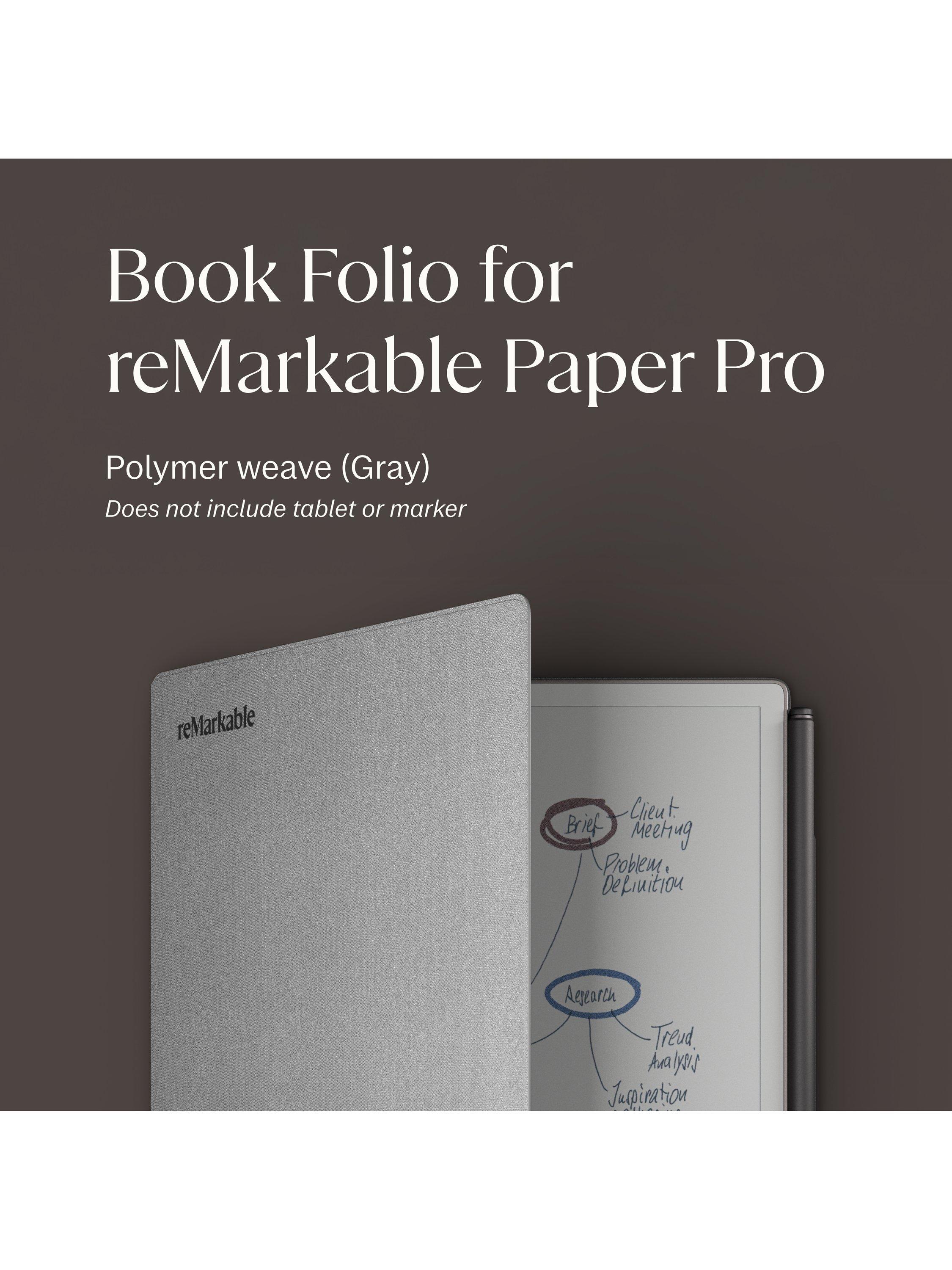 reMarkable grey Book Folio Case for Paper Pro - British product