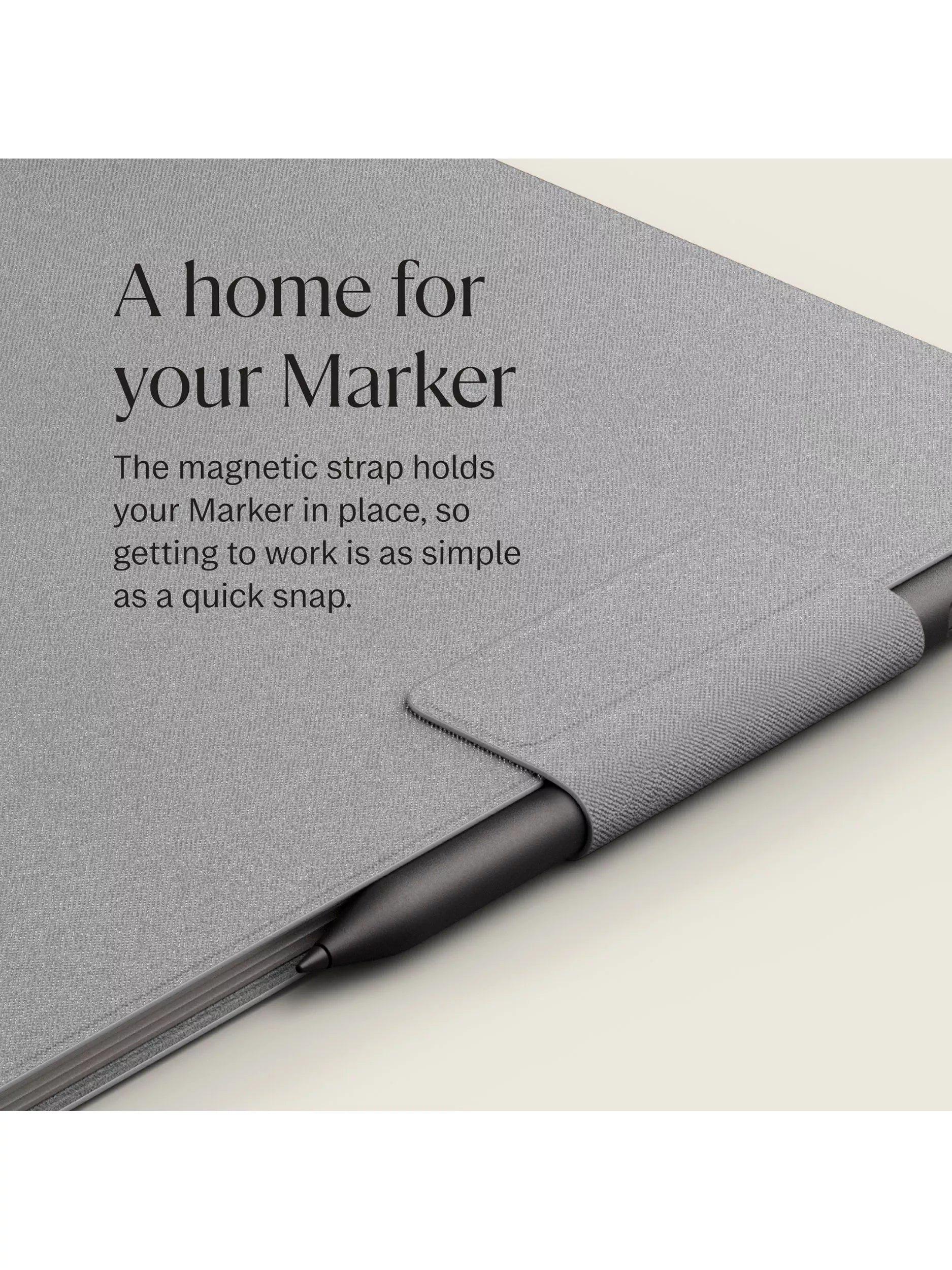 reMarkable grey Book Folio Case for Paper Pro - British product