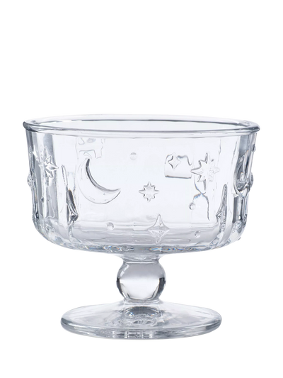 John Lewis Eleanor Bowmer Electric Coast Moon & Stars Glass Trifle Bowl, 20cm, Clear- Buy online at McGrocer