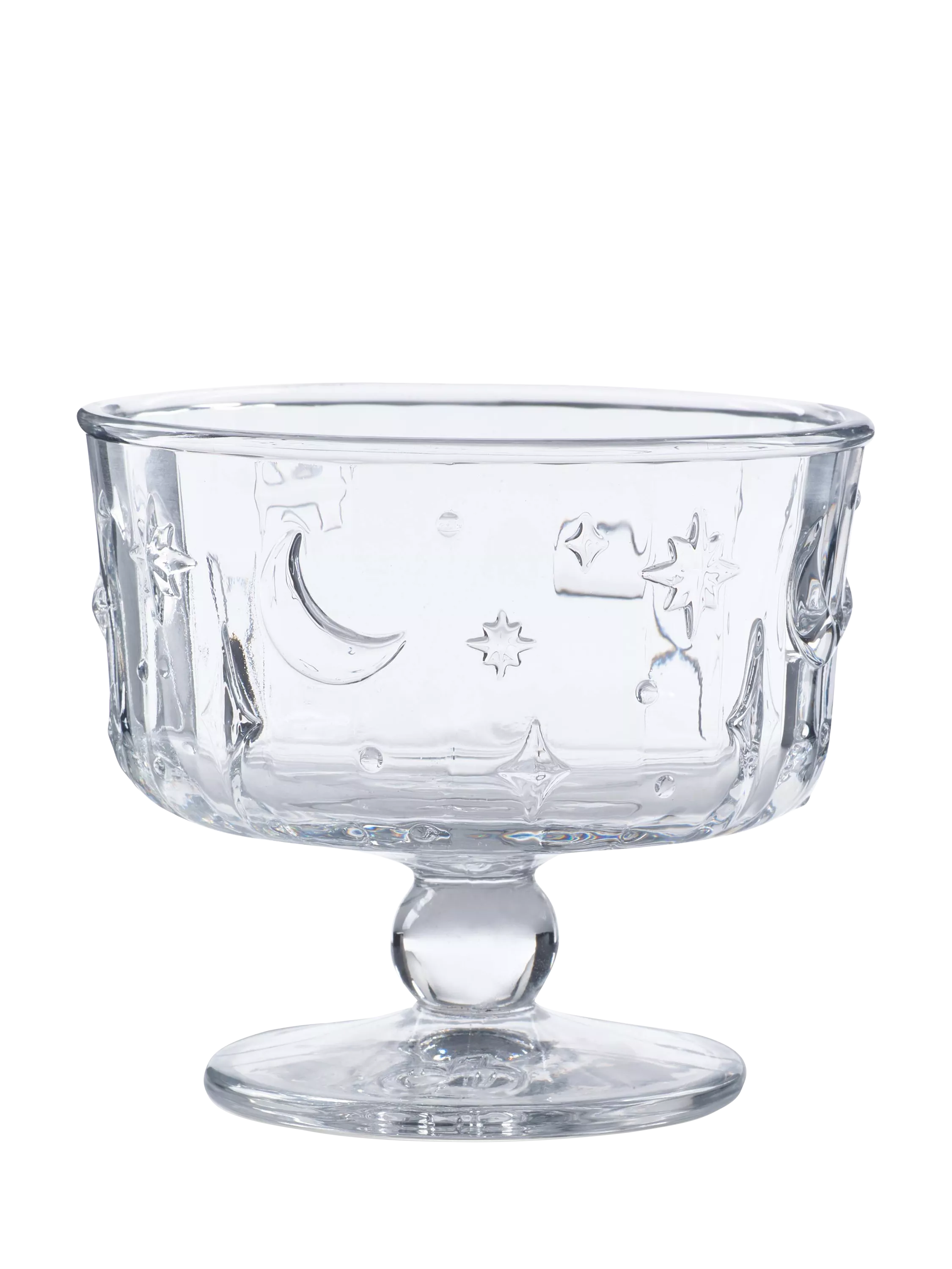 Eleanor Bowmer Moon & Stars glass trifle bowl 20cm, imported from the UK