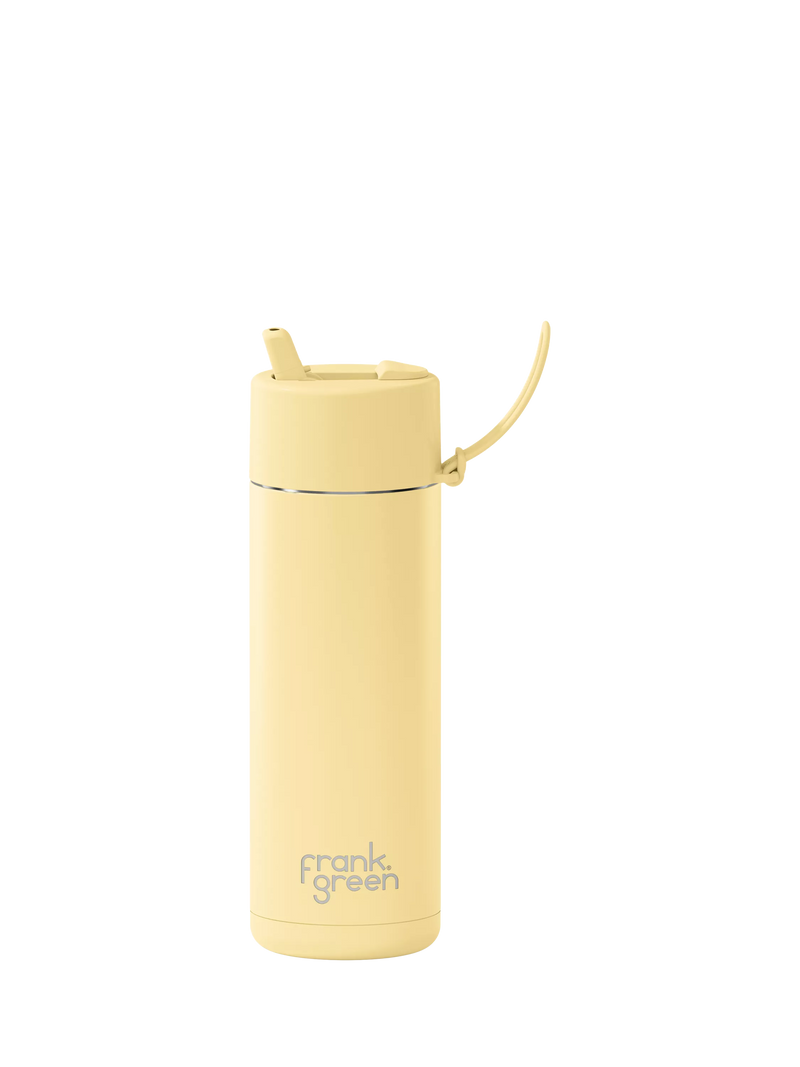 frank green Flip Straw Lid Ceramic Drinks Bottle 595ml