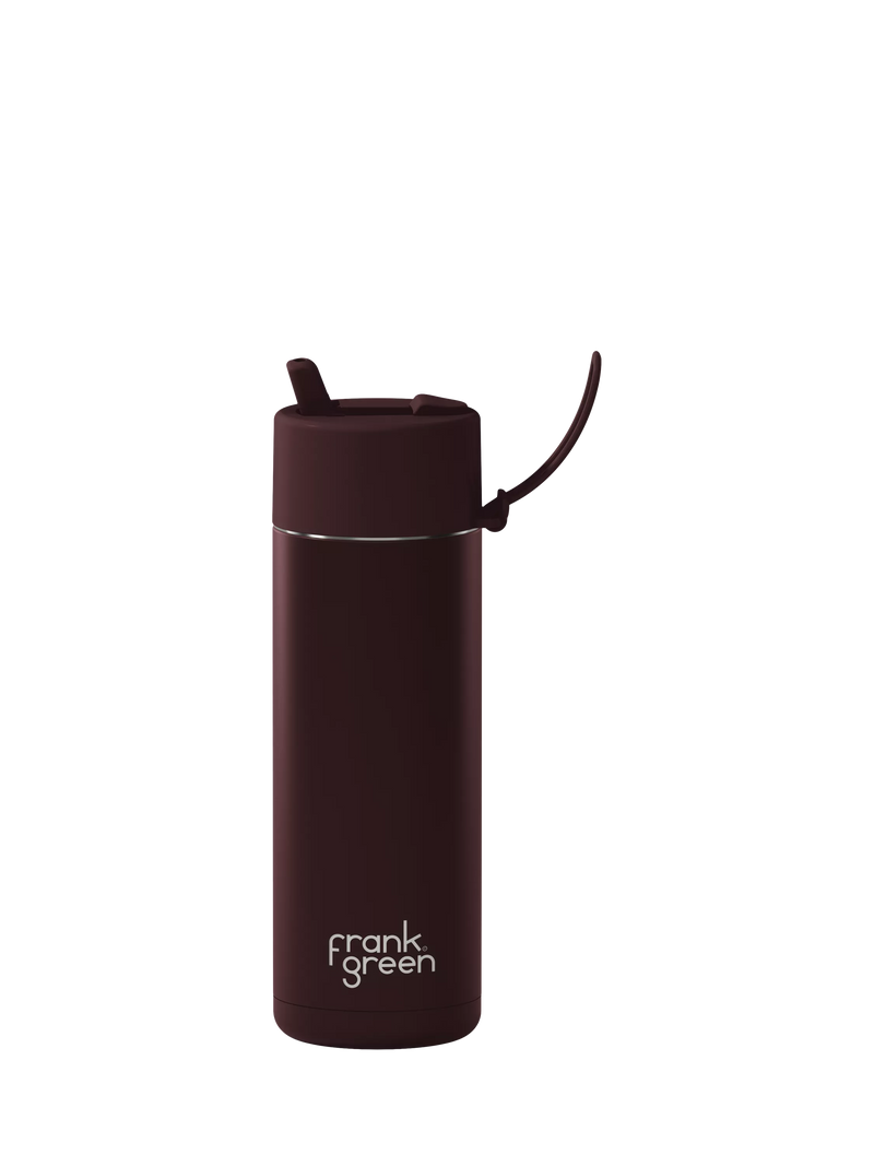 frank green Flip Straw Lid Ceramic Drinks Bottle 595ml