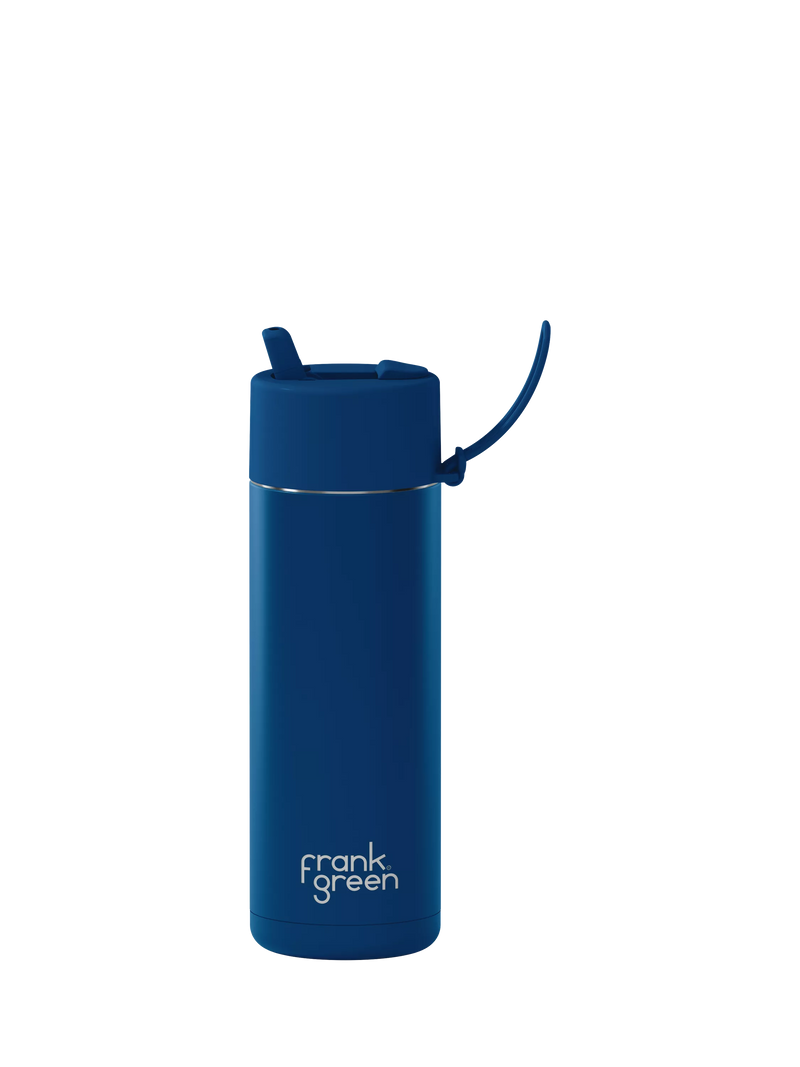 frank green Flip Straw Lid Ceramic Drinks Bottle 595ml
